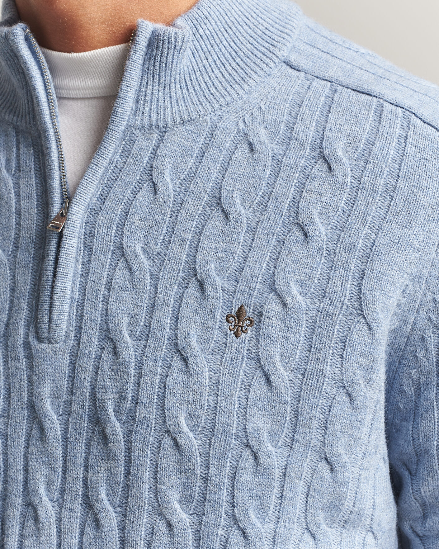 Herre | Trøjer | Morris | Hertford Cable Half Zip Blue