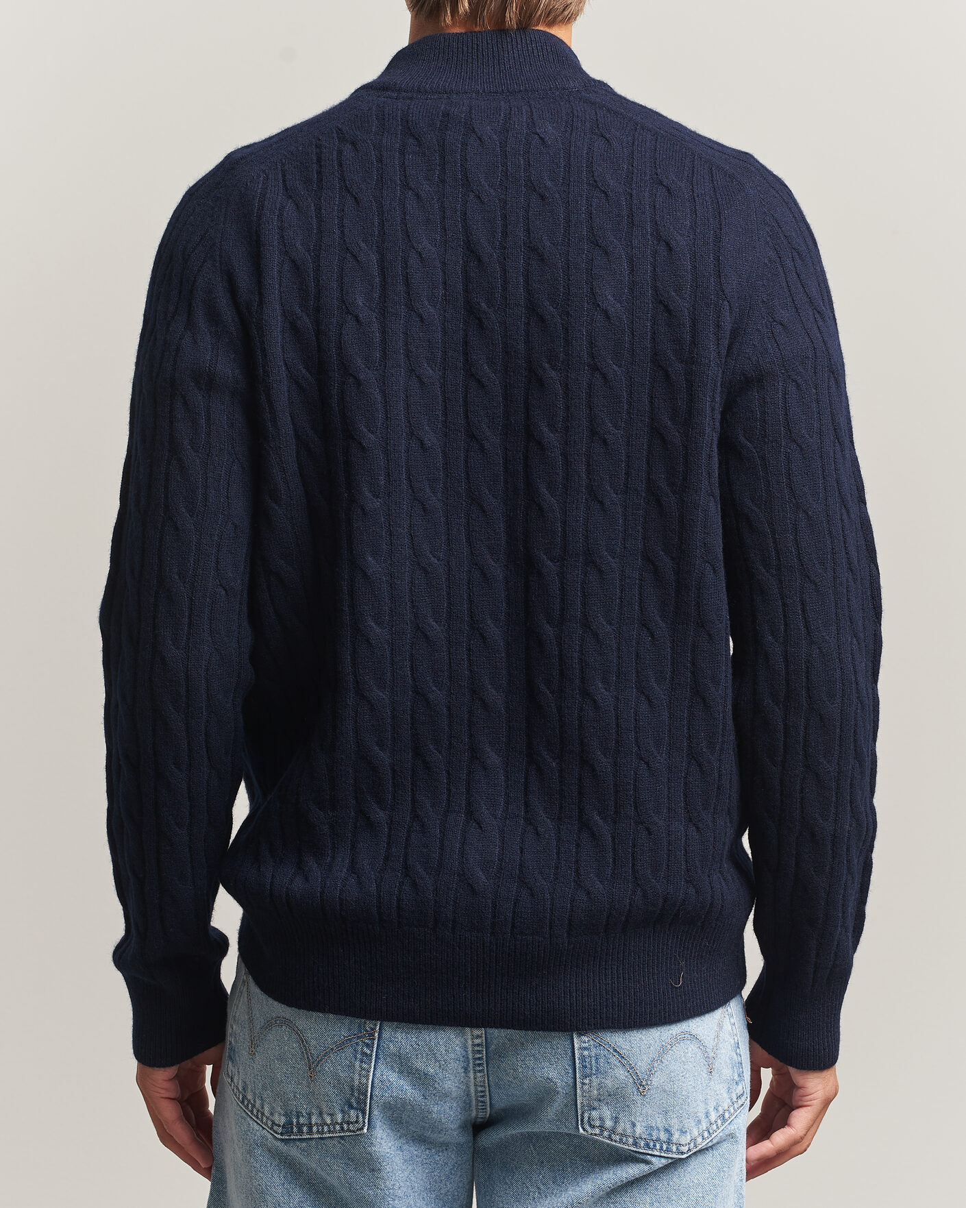 Herre | Trøjer | Morris | Hertford Cable Half Zip Navy