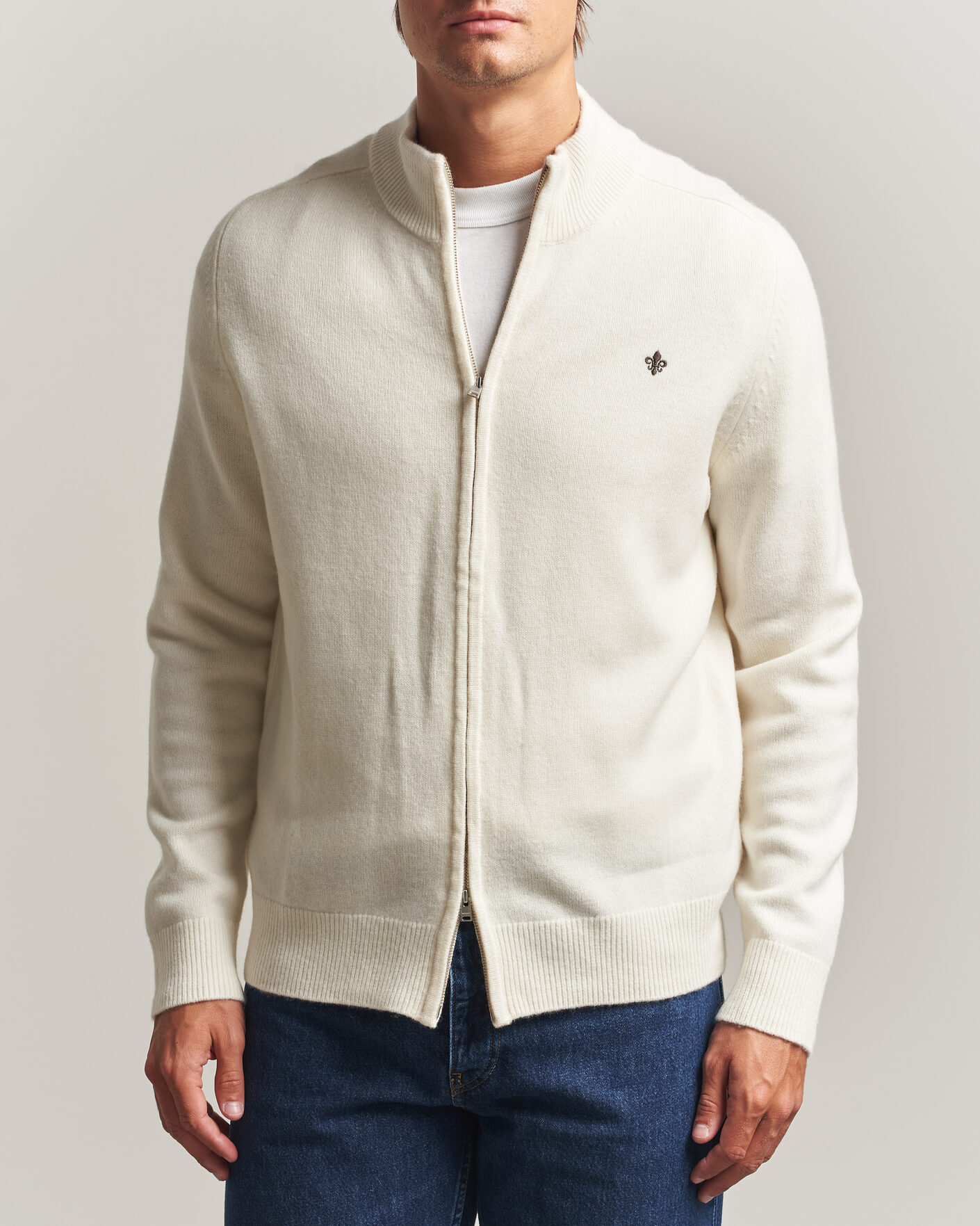 Herre | Trøjer | Morris | Hertford Zip Cardigan Off White