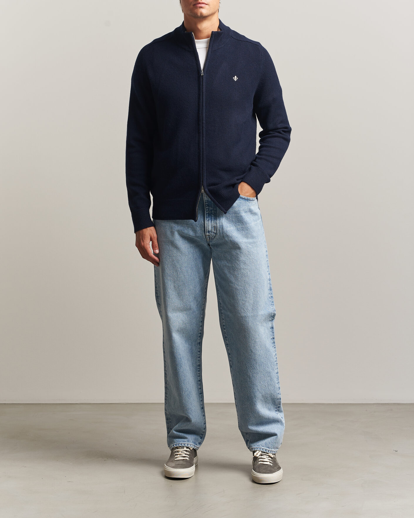 Herre | Trøjer | Morris | Hertford Zip Cardigan Navy