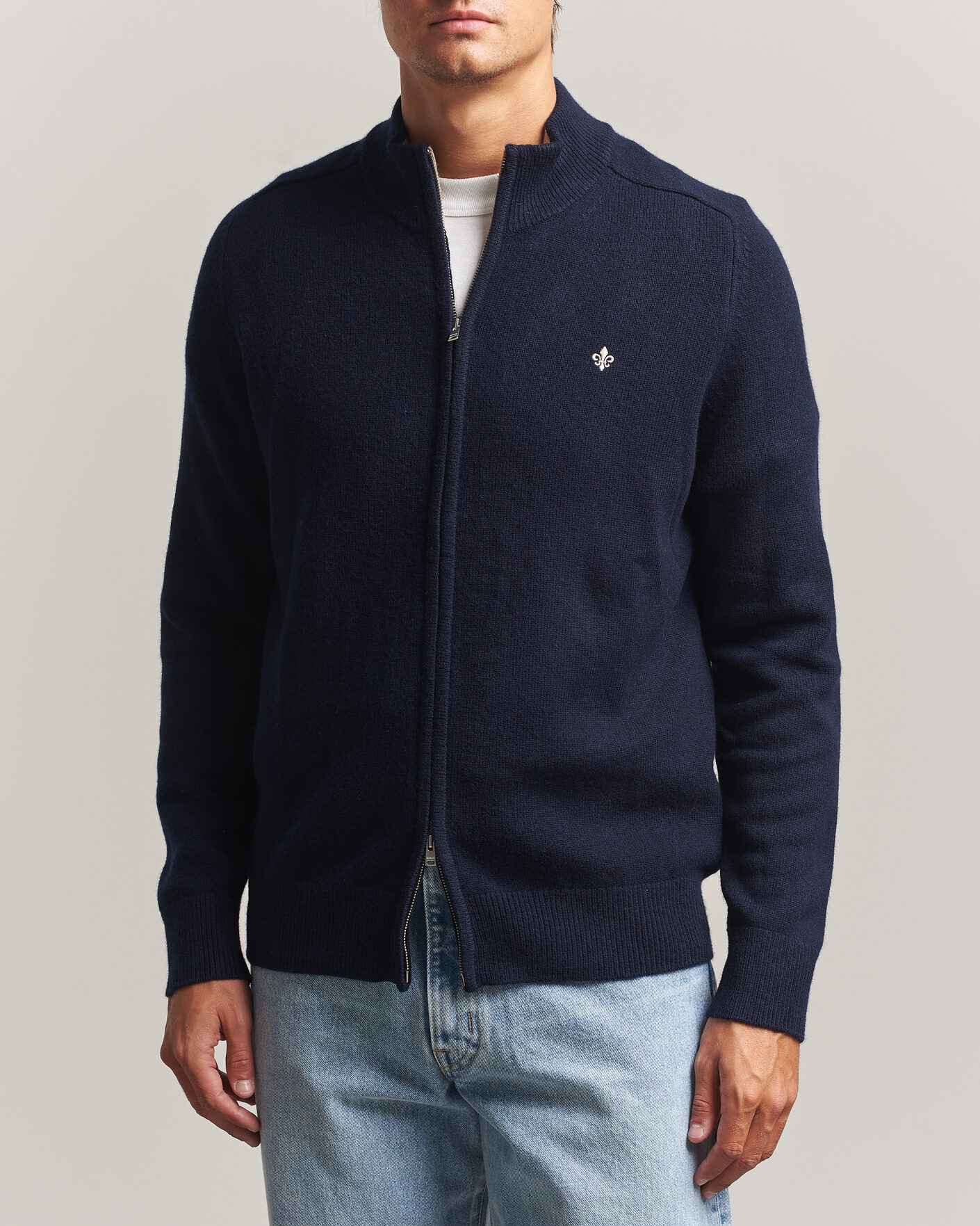 Herre | Trøjer | Morris | Hertford Zip Cardigan Navy
