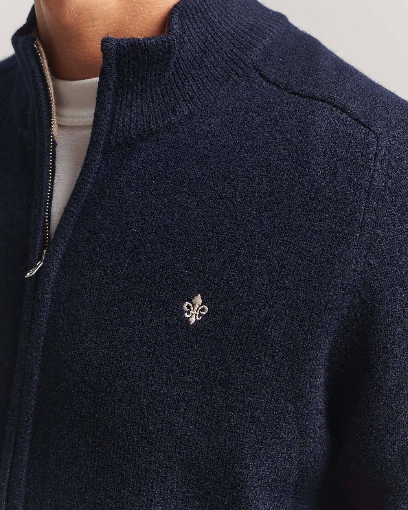 Herre | Trøjer | Morris | Hertford Zip Cardigan Navy