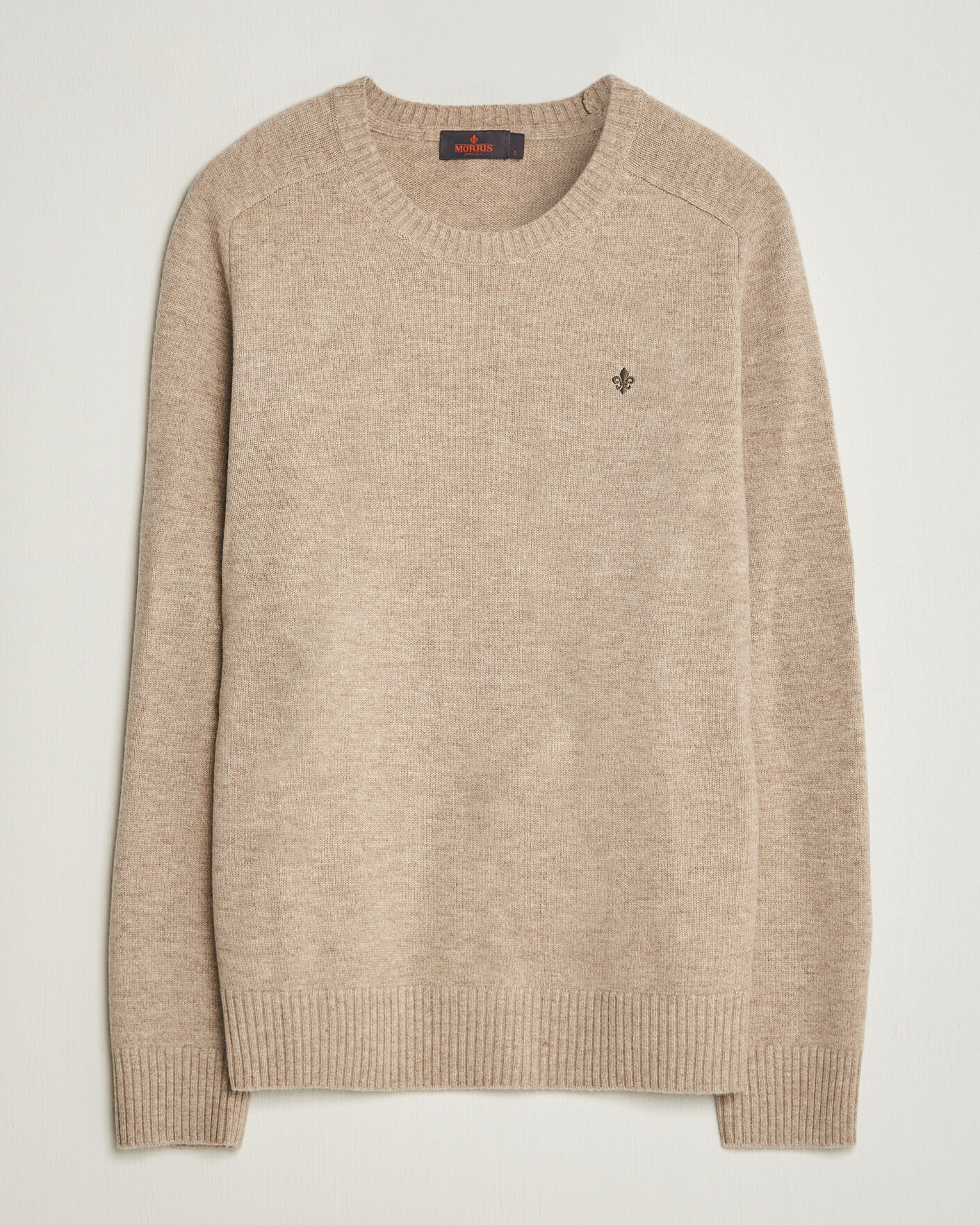 Herre | Trøjer | Morris | Hertford Lambswool Crew Neck Khaki
