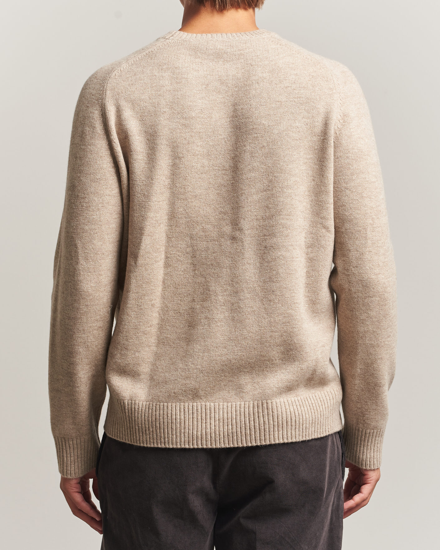 Herre | Trøjer | Morris | Hertford Lambswool Crew Neck Khaki