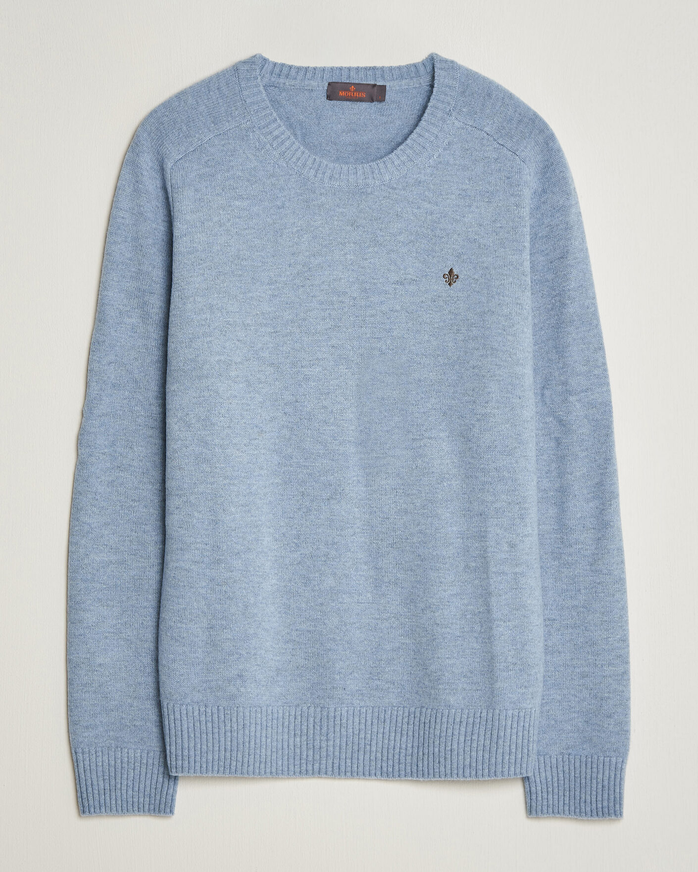 Herre | Trøjer | Morris | Hertford Lambswool Crew Neck Blue