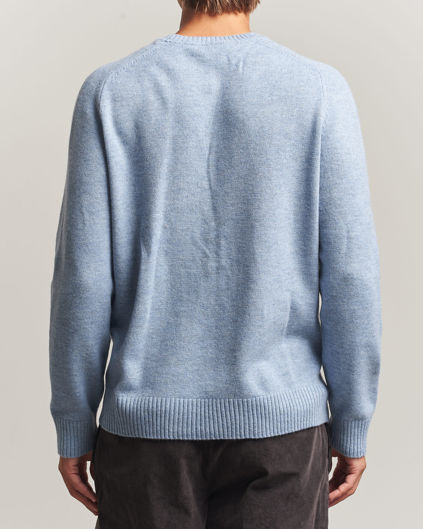 Herre | Trøjer | Morris | Hertford Lambswool Crew Neck Blue