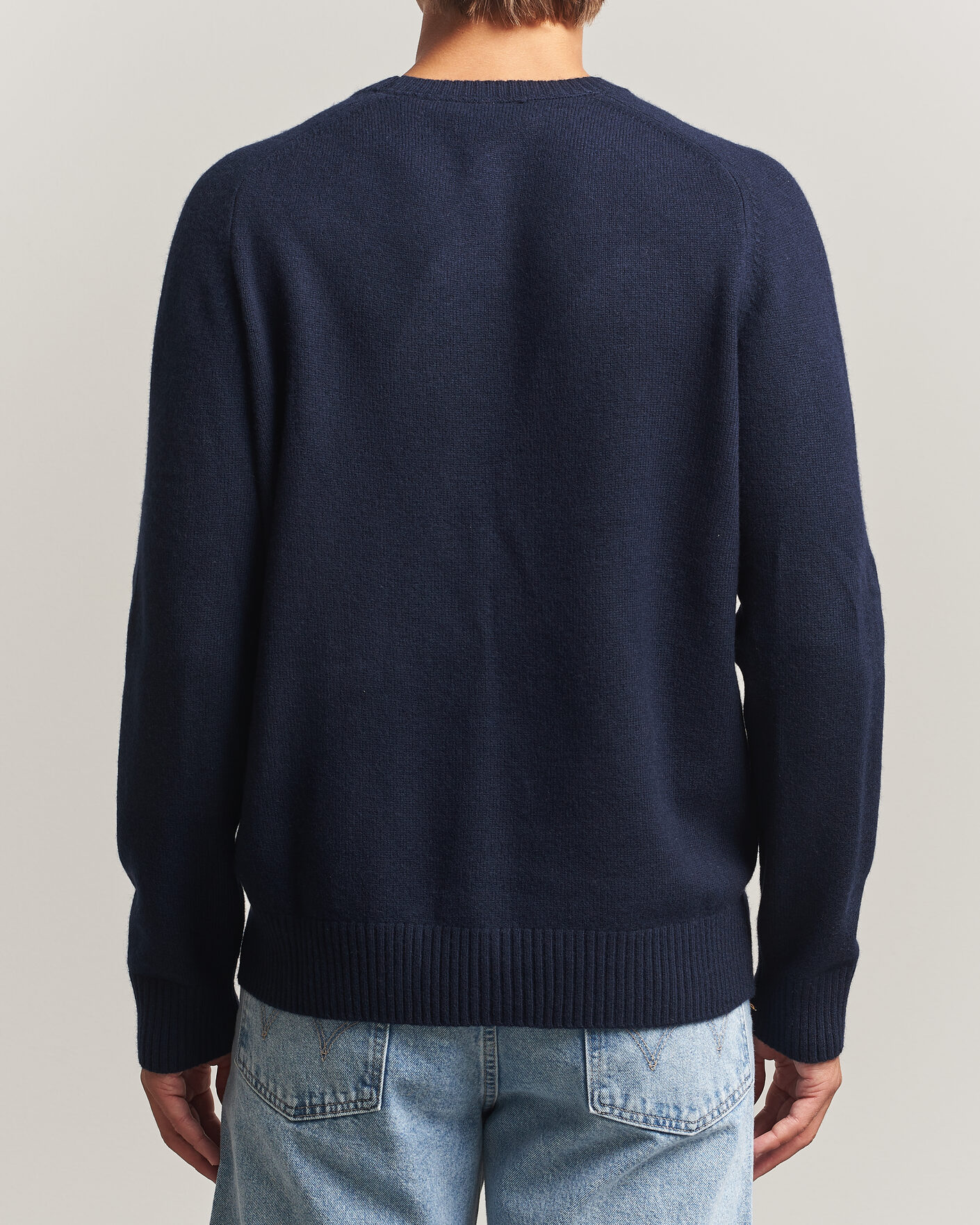 Herre | Trøjer | Morris | Hertford Lambswool Crew Neck Navy
