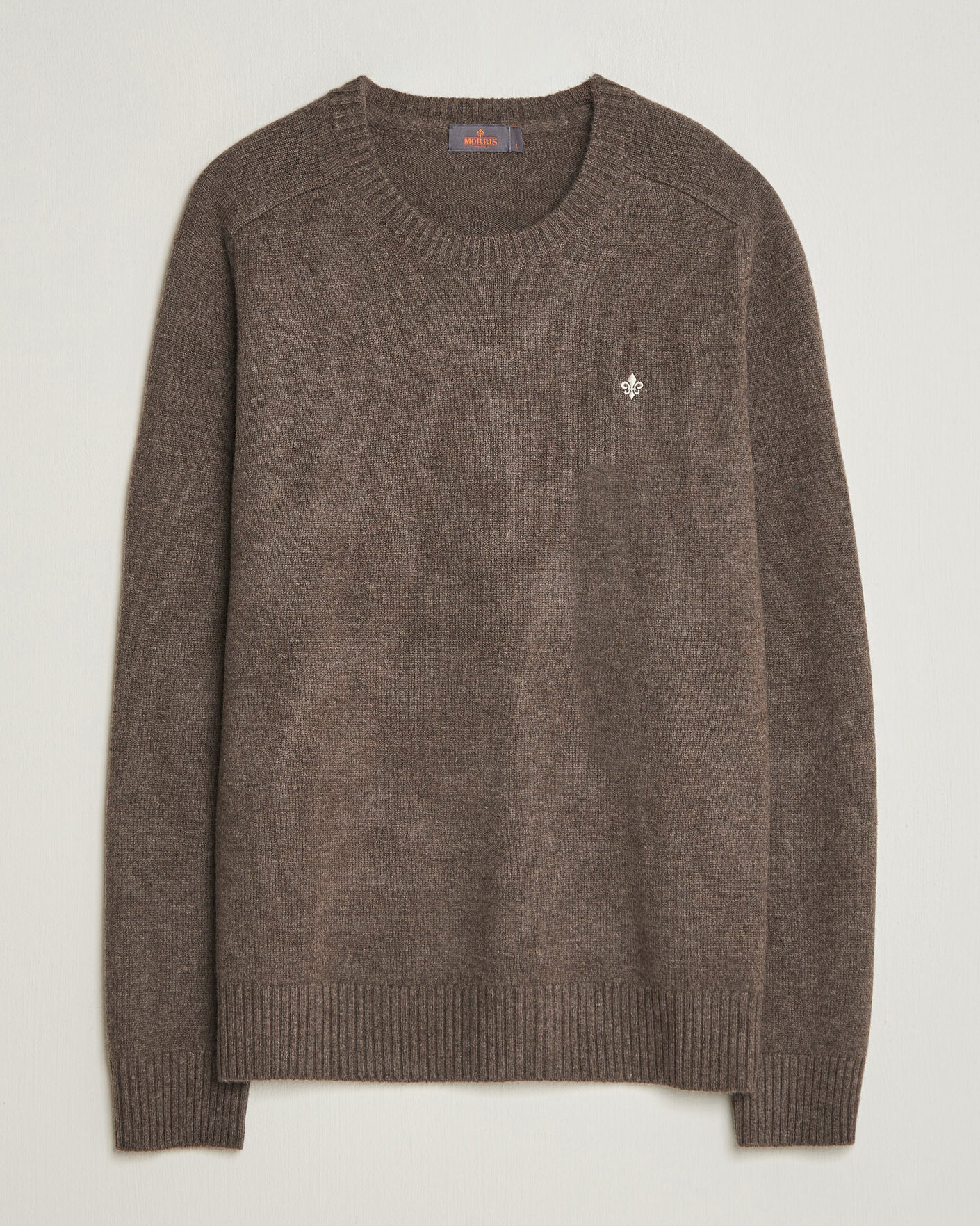 Herre | Trøjer | Morris | Hertford Lambswool Crew Neck Brown