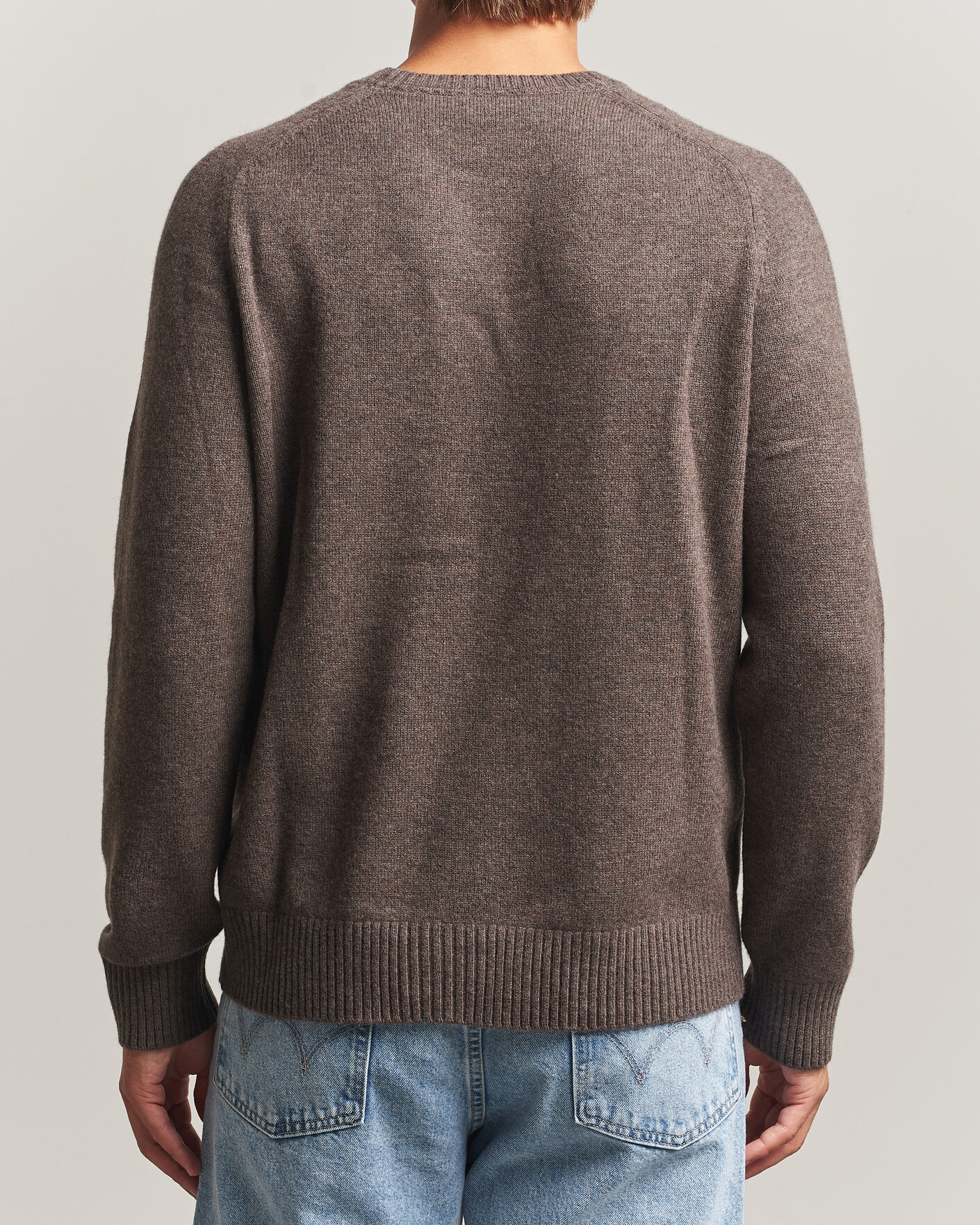 Herre | Trøjer | Morris | Hertford Lambswool Crew Neck Brown