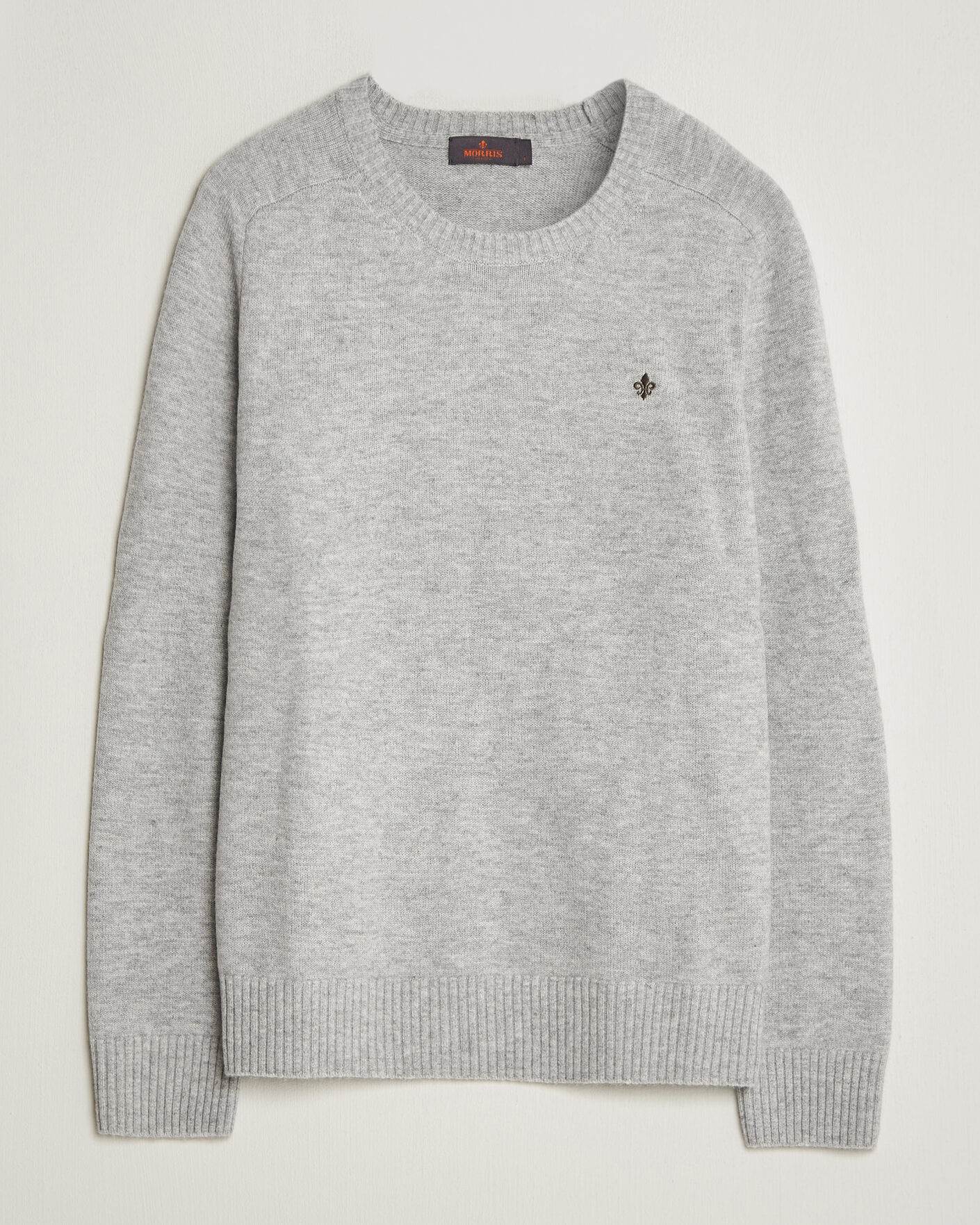 Herre | Trøjer | Morris | Hertford Lambswool Crew Neck Grey