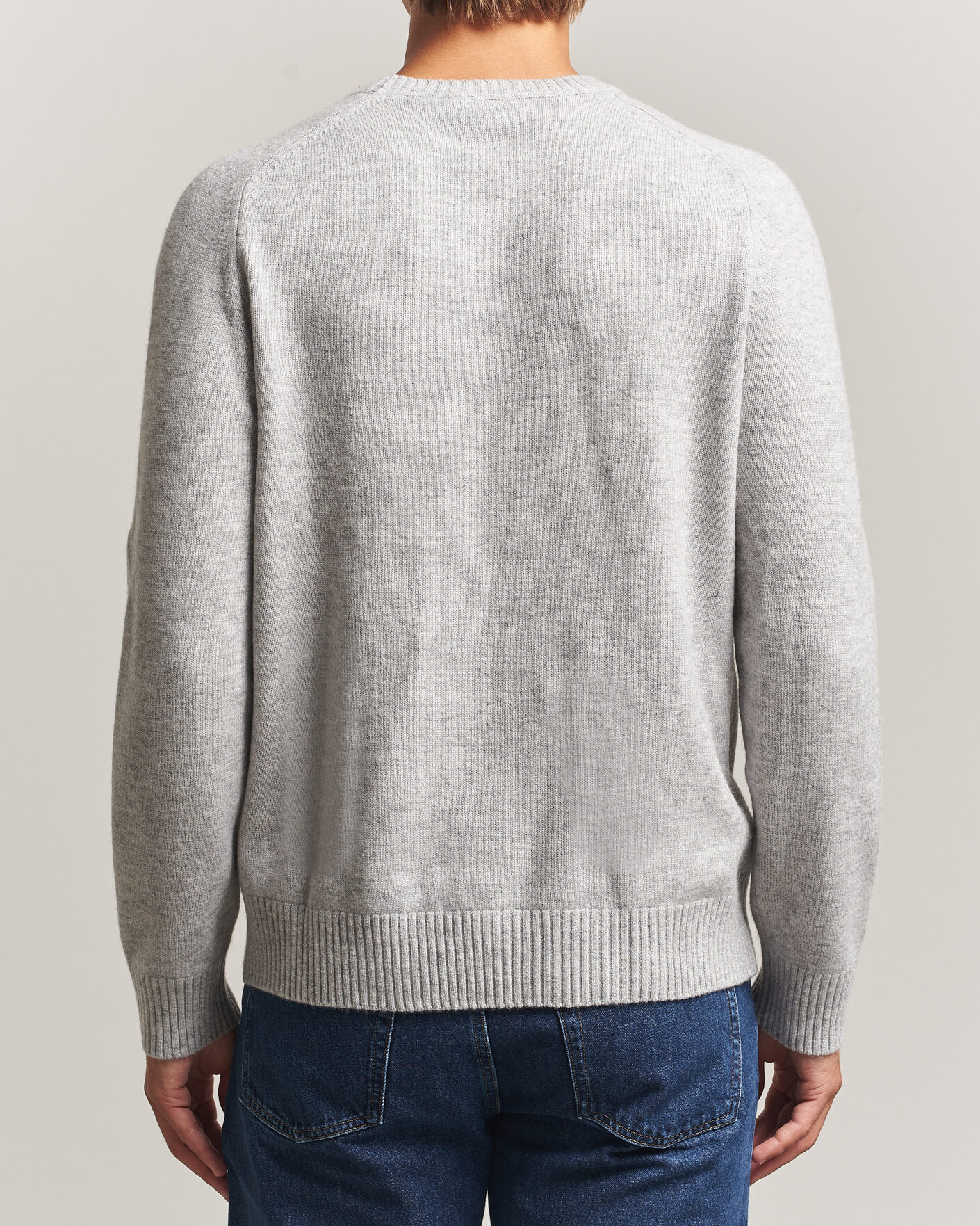 Herre | Trøjer | Morris | Hertford Lambswool Crew Neck Grey
