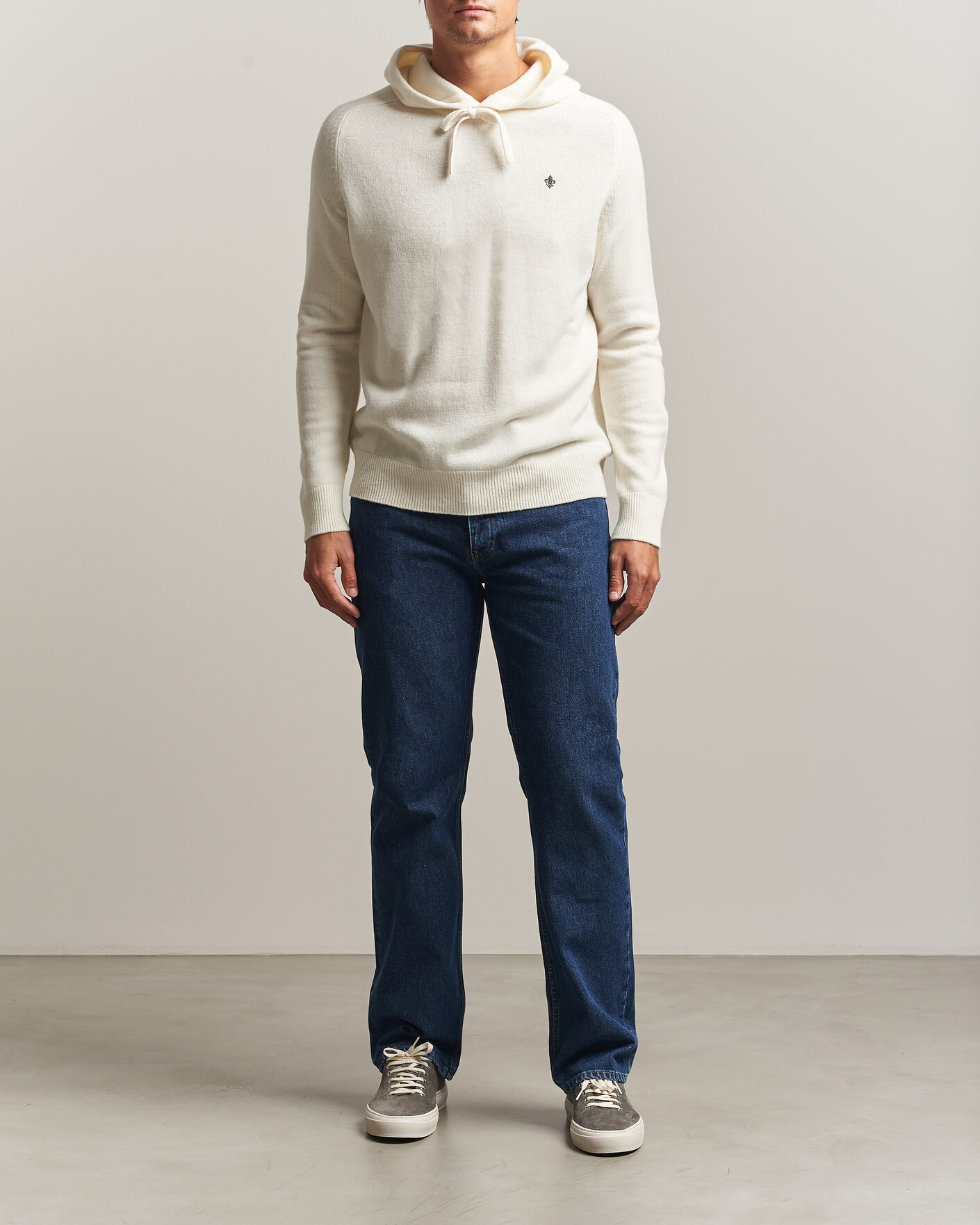 Herre | Trøjer | Morris | Hertford Lambswool Hoodie Off White
