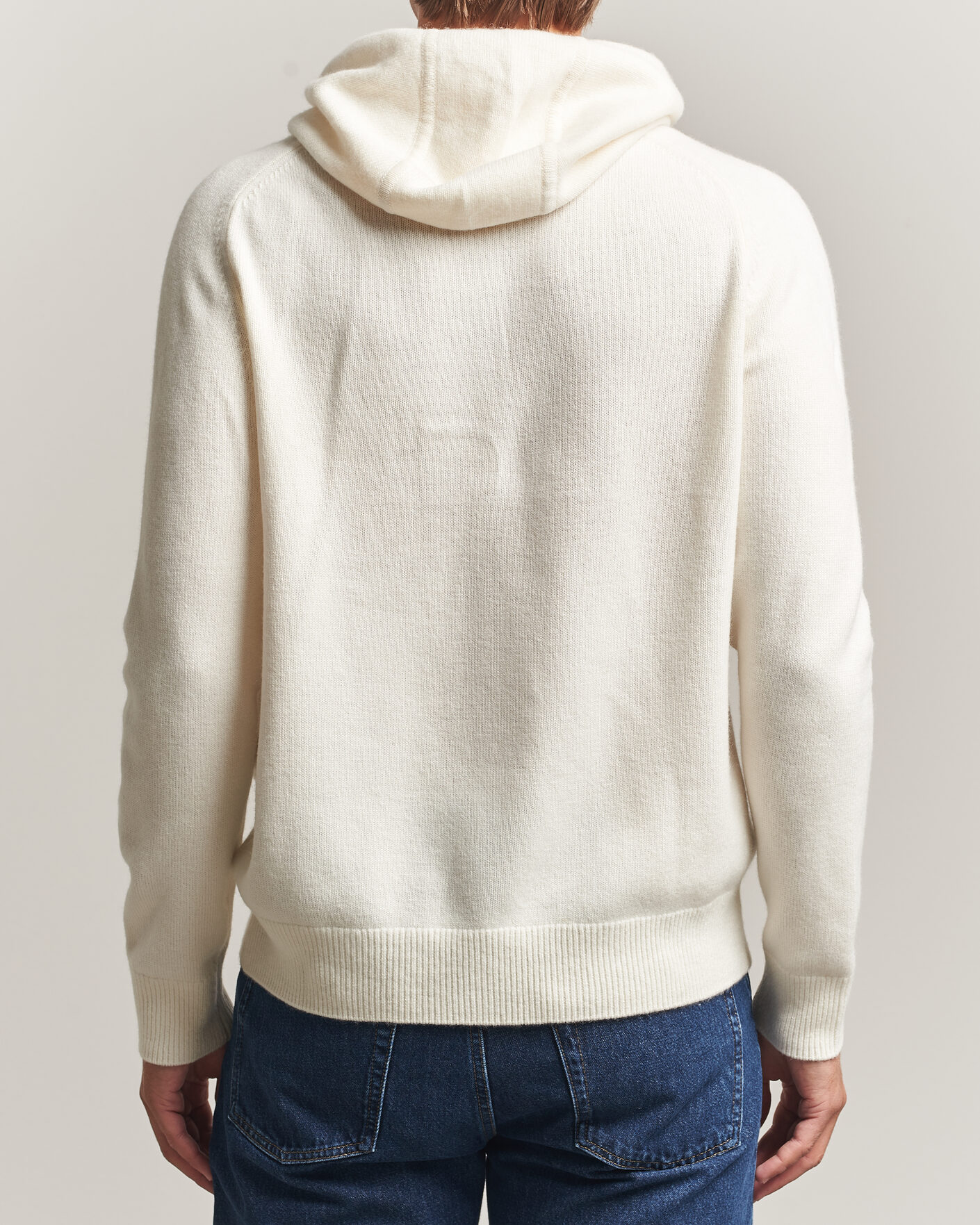 Herre | Trøjer | Morris | Hertford Lambswool Hoodie Off White