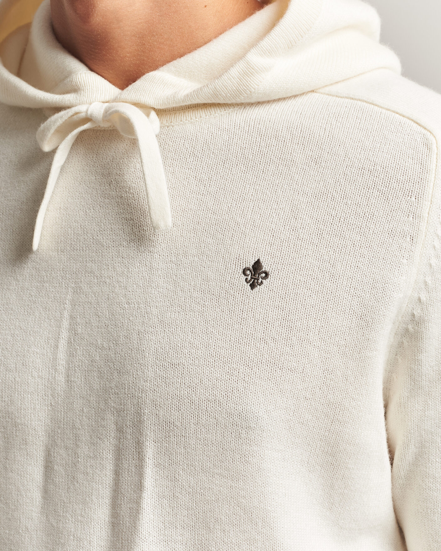 Herre | Trøjer | Morris | Hertford Lambswool Hoodie Off White