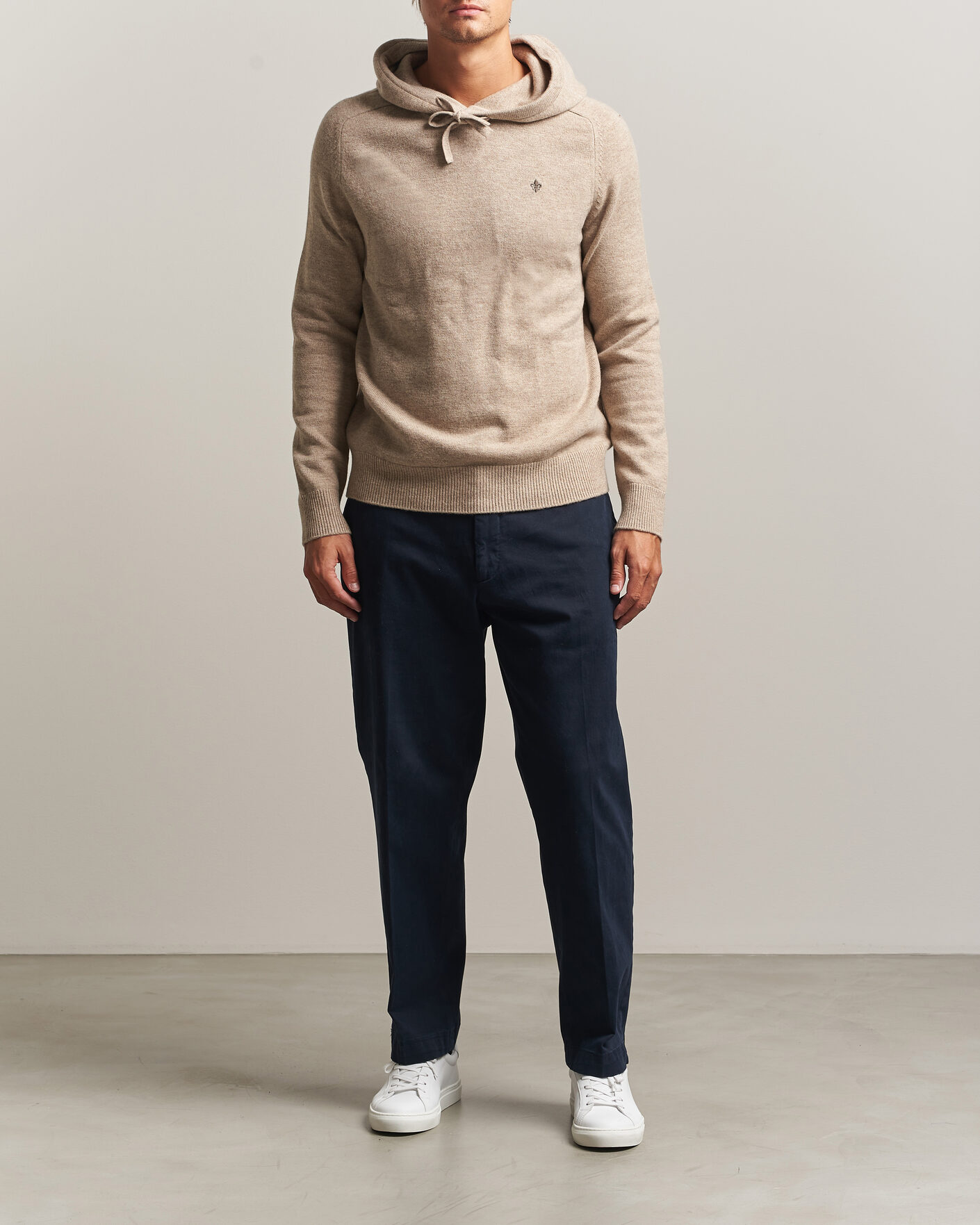 Herre | Trøjer | Morris | Hertford Lambswool Hoodie Khaki