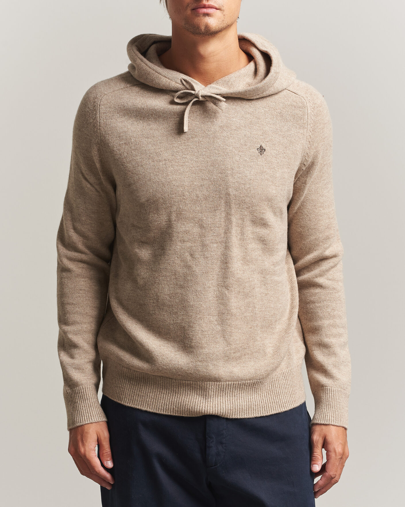 Herre | Trøjer | Morris | Hertford Lambswool Hoodie Khaki