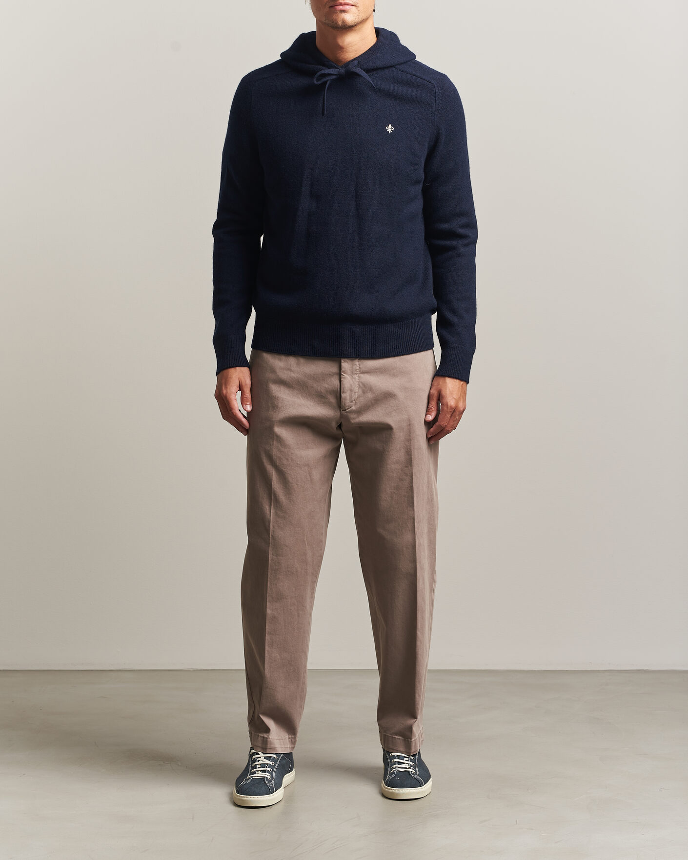 Herre | Trøjer | Morris | Hertford Lambswool Hoodie Navy