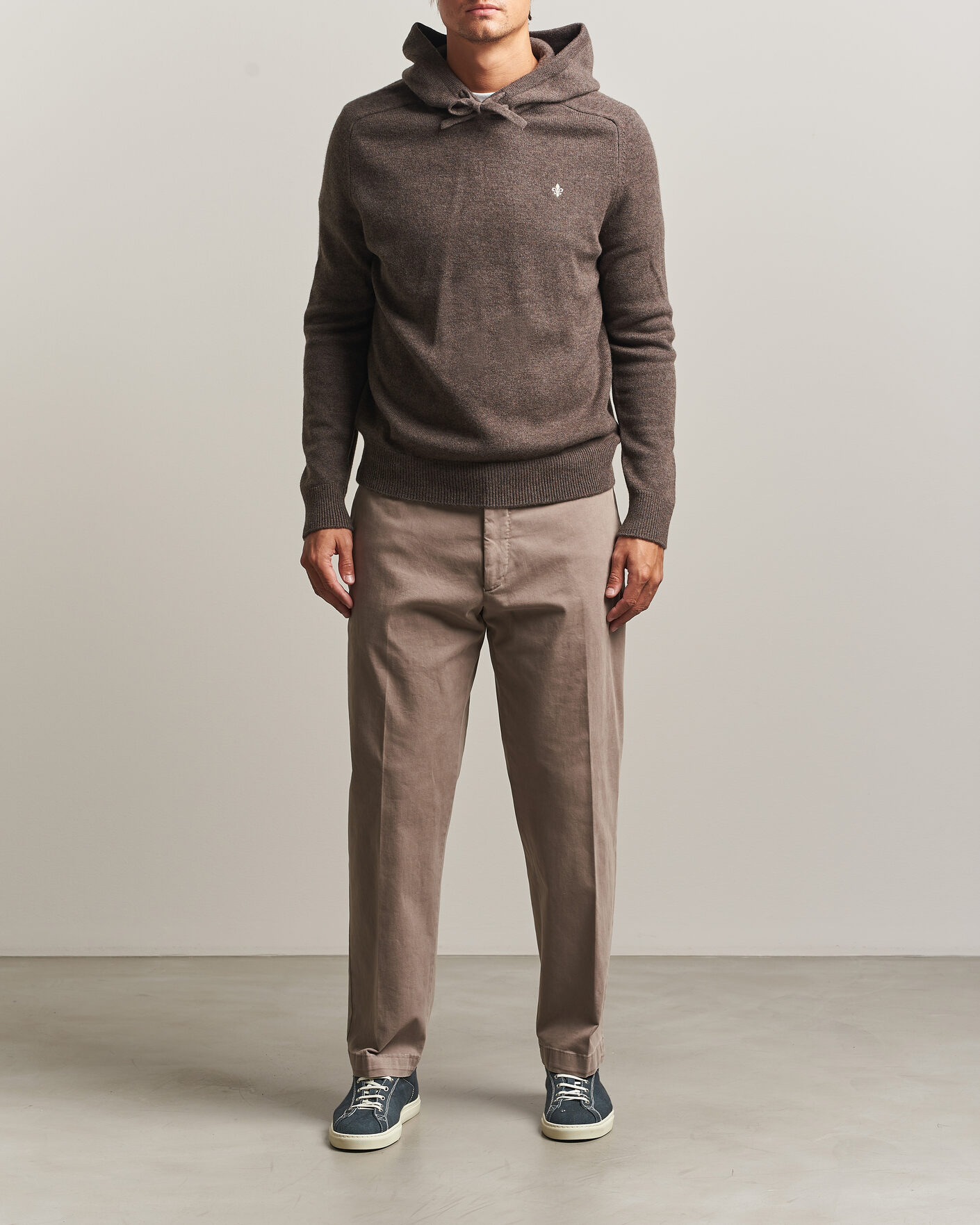 Herre | Trøjer | Morris | Hertford Lambswool Hoodie Brown