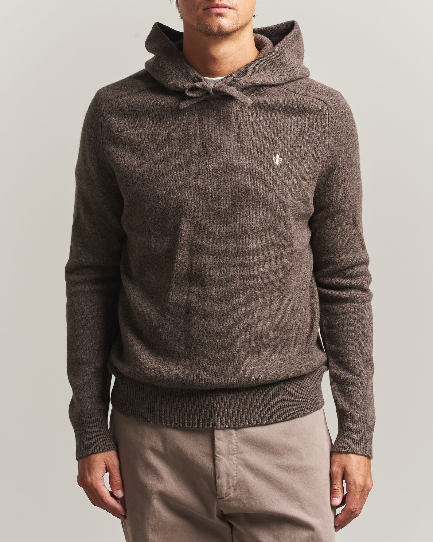 Herre | Trøjer | Morris | Hertford Lambswool Hoodie Brown