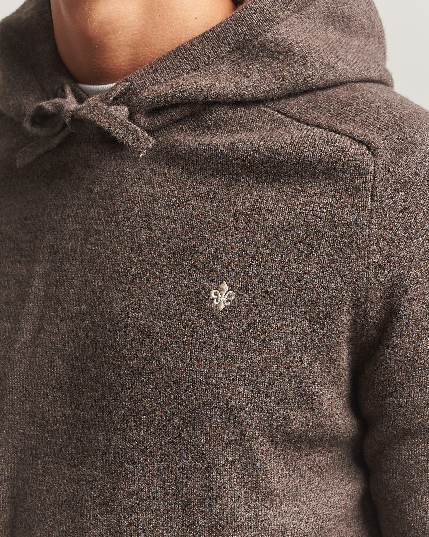 Herre | Trøjer | Morris | Hertford Lambswool Hoodie Brown
