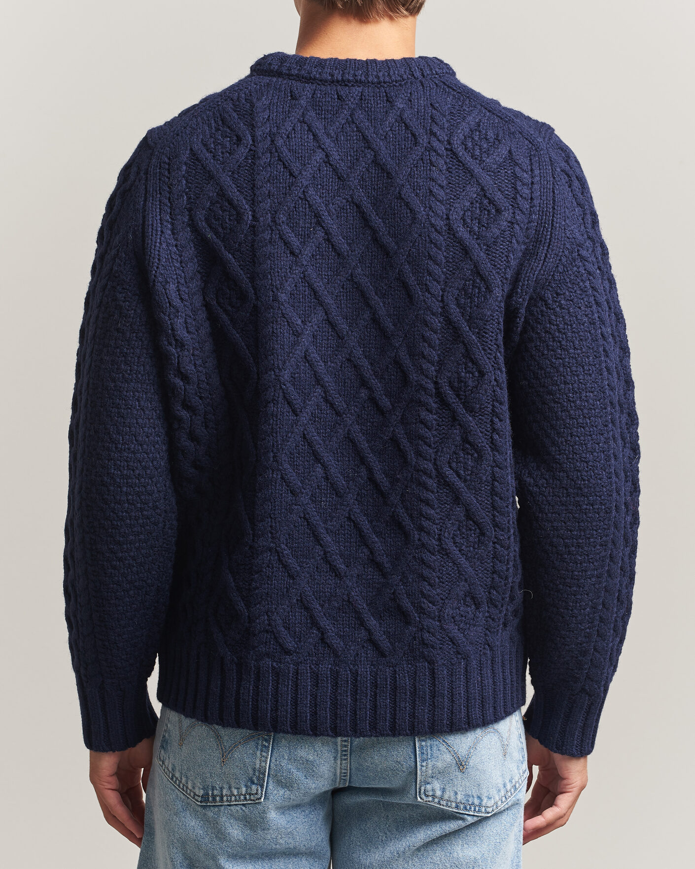 Herre | Trøjer | Morris | Ramsey Cable Sweater Navy