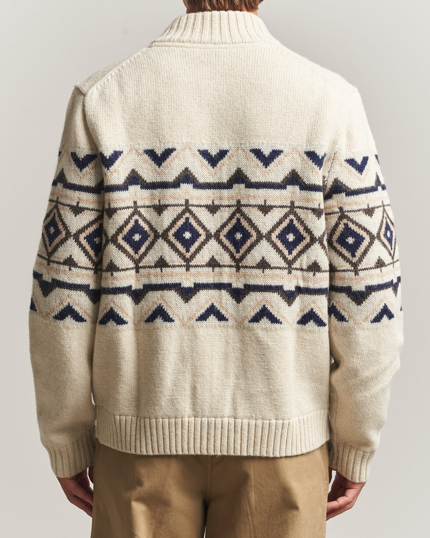 Herre | Trøjer | Morris | Hadley Zip Cardigan Off White