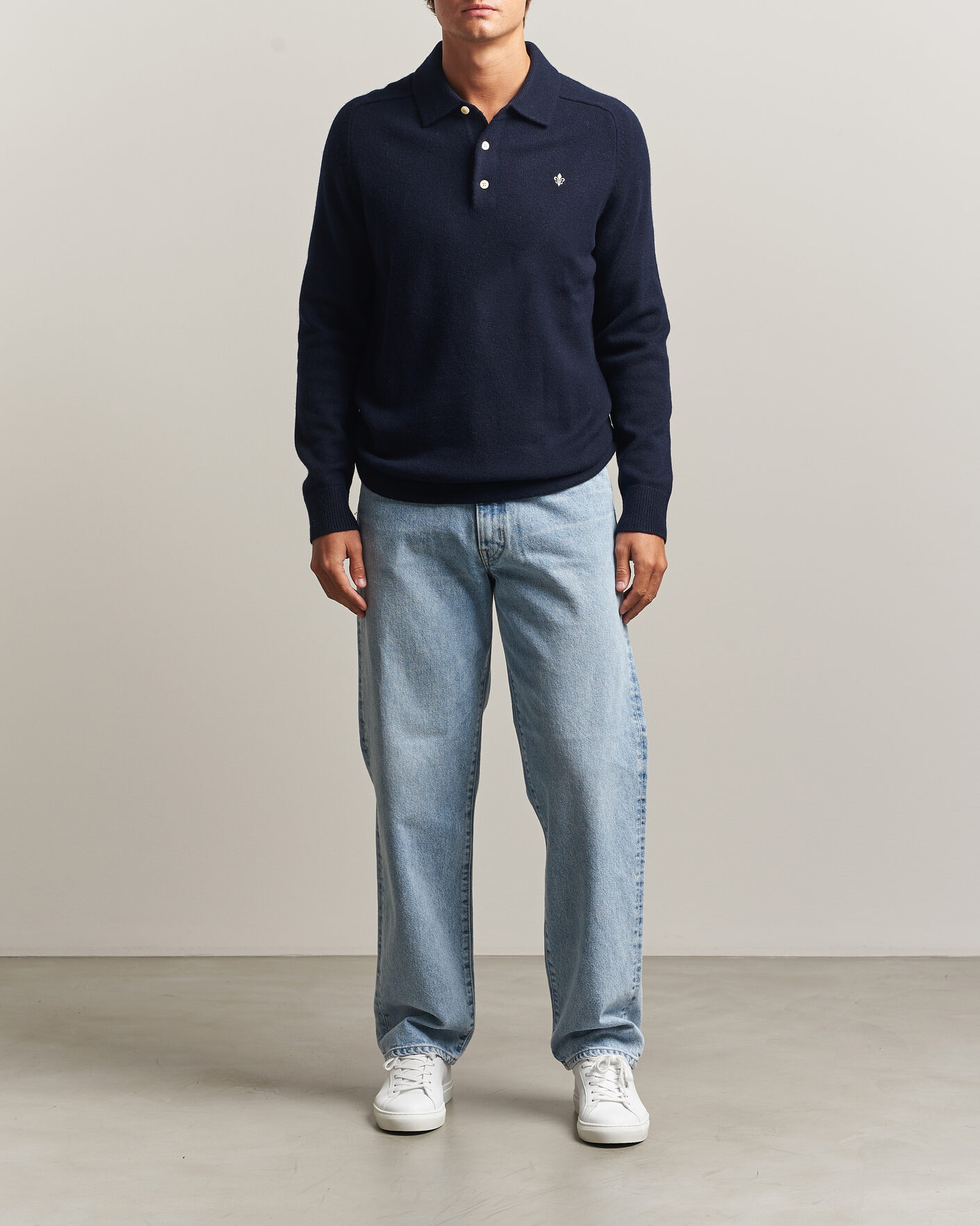 Herre | Trøjer | Morris | Hetford Knitted Polo Navy