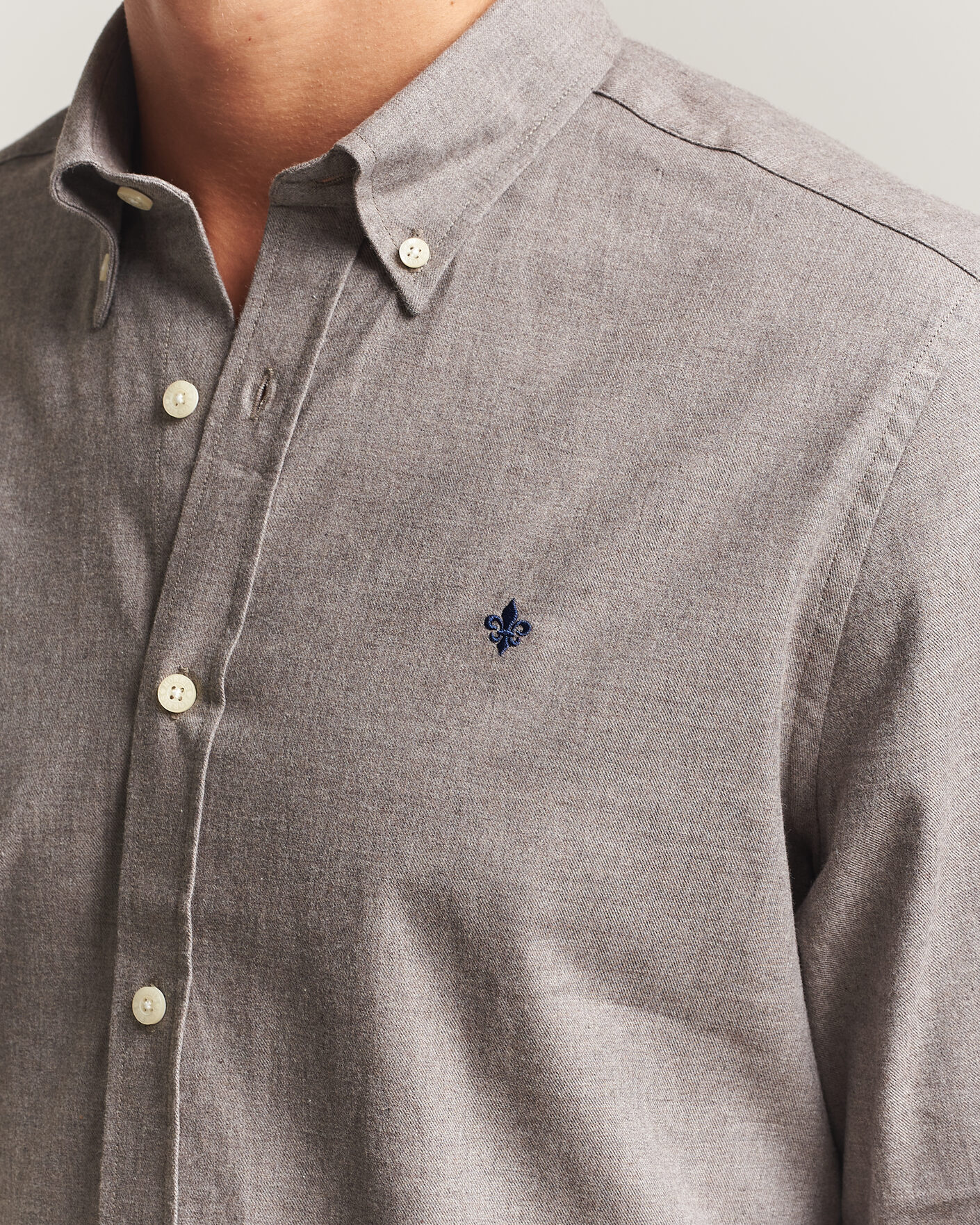 Herre | Skjorter | Morris | Watts Flannel Shirt Grey