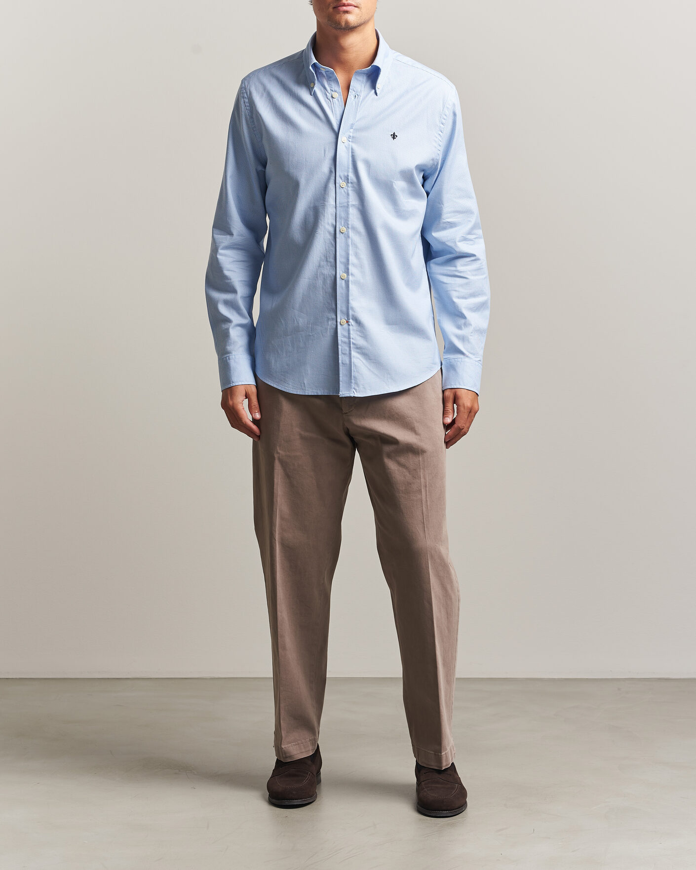 Herre | Skjorter | Morris | Fine Oxford Shirt Light Blue
