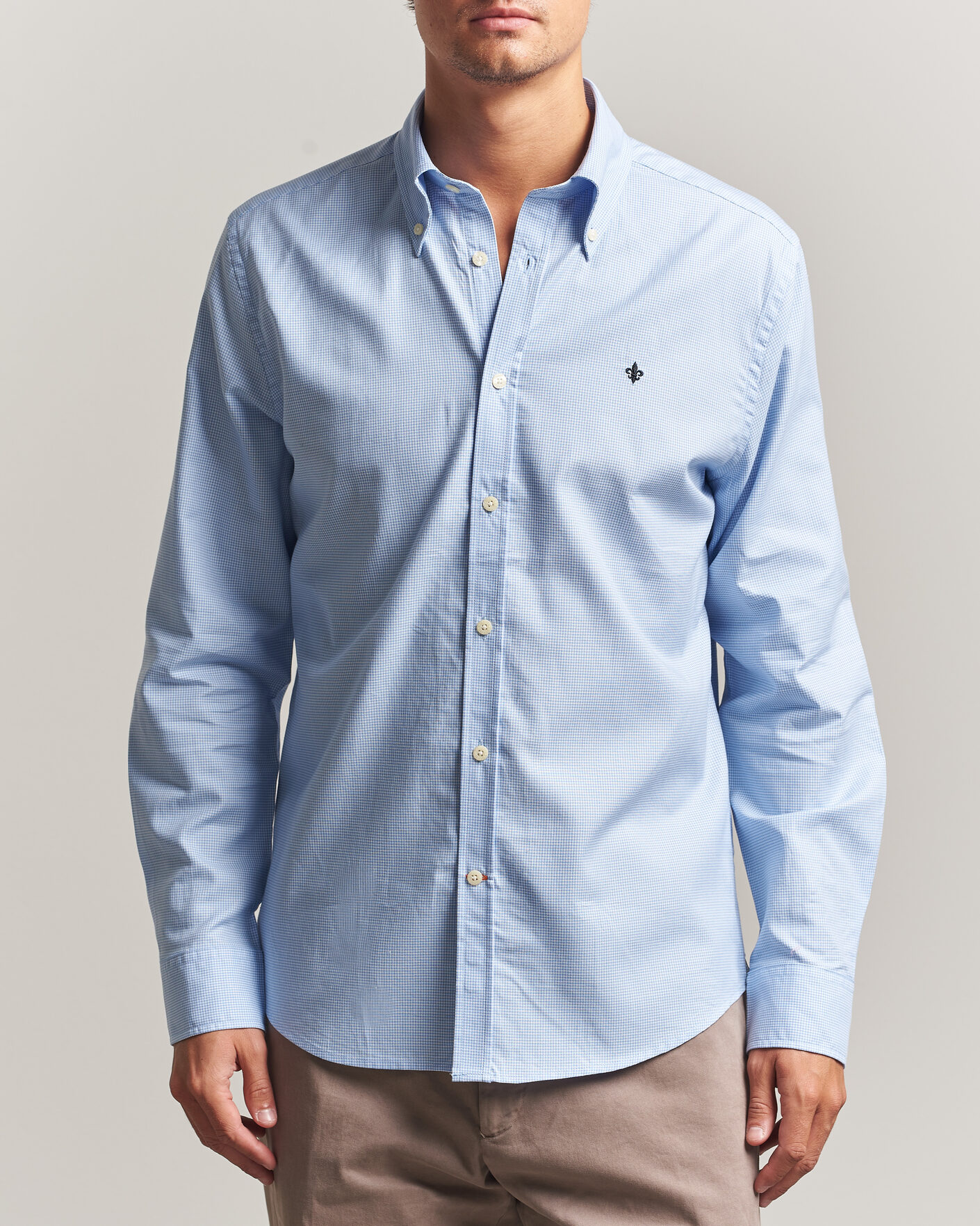 Herre | Skjorter | Morris | Fine Oxford Shirt Light Blue