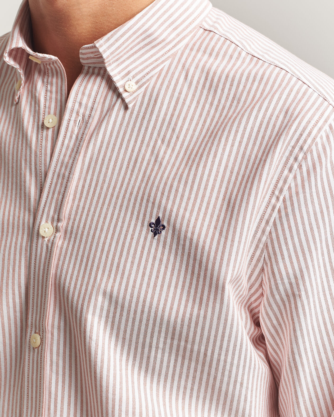 Herre | Skjorter | Morris | Douglas Oxford Stripe Shirt Orange