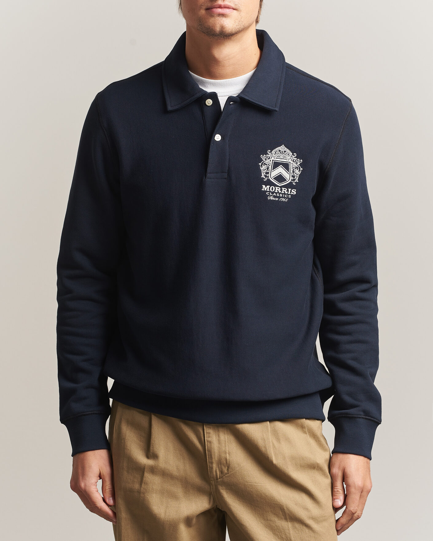 Herre | Trøjer | Morris | Winston Polo Sweatshirt Old Blue