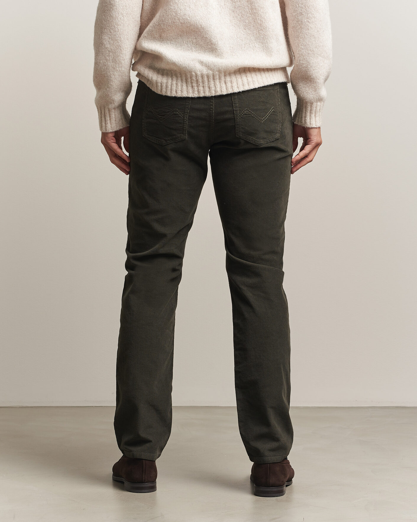 Herre | Bukser | Morris | James Cord 5-Pocket Pants Olive