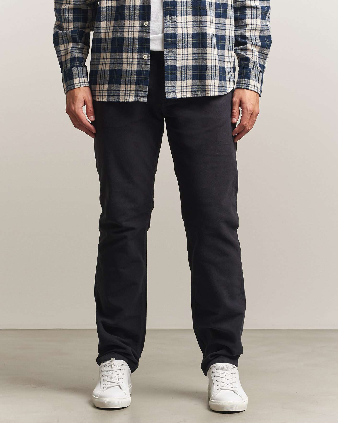 Herre | Bukser | Morris | James Winter Twill 5-Pocket Pants Blue