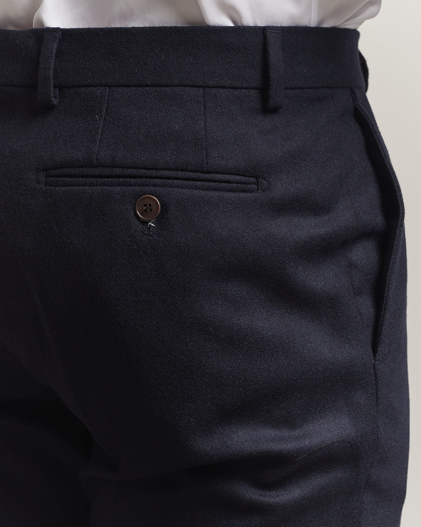 Herre | Bukser | Morris | Flannel Suit Trousers Navy