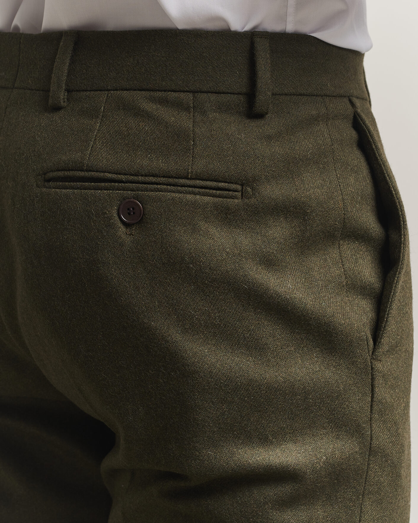Herre | Bukser | Morris | Flannel Suit Trousers Green