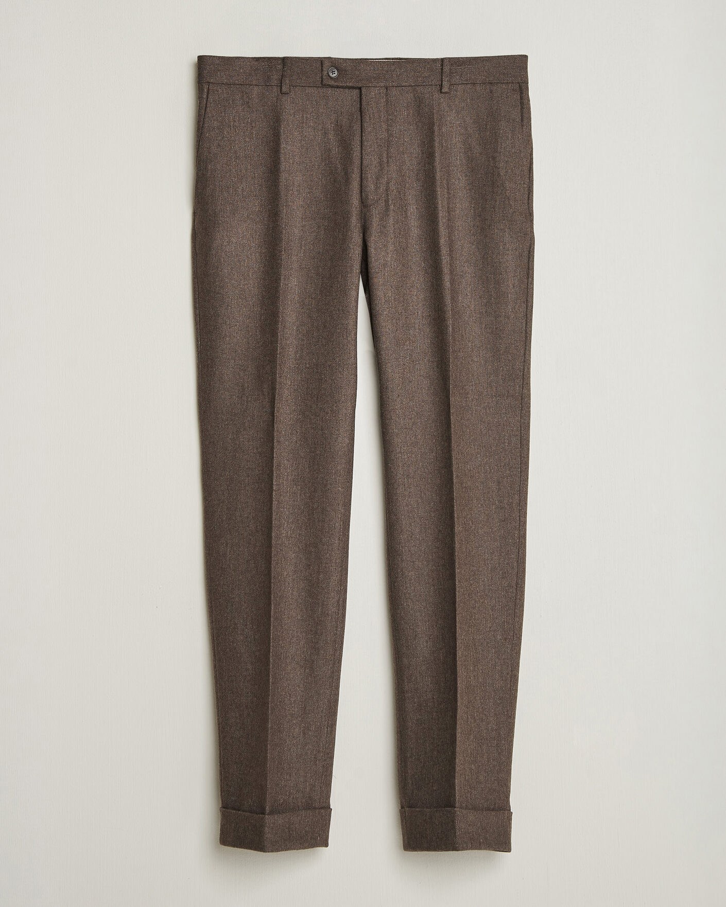 Herre | Bukser | Morris | Flannel Suit Trousers Brown
