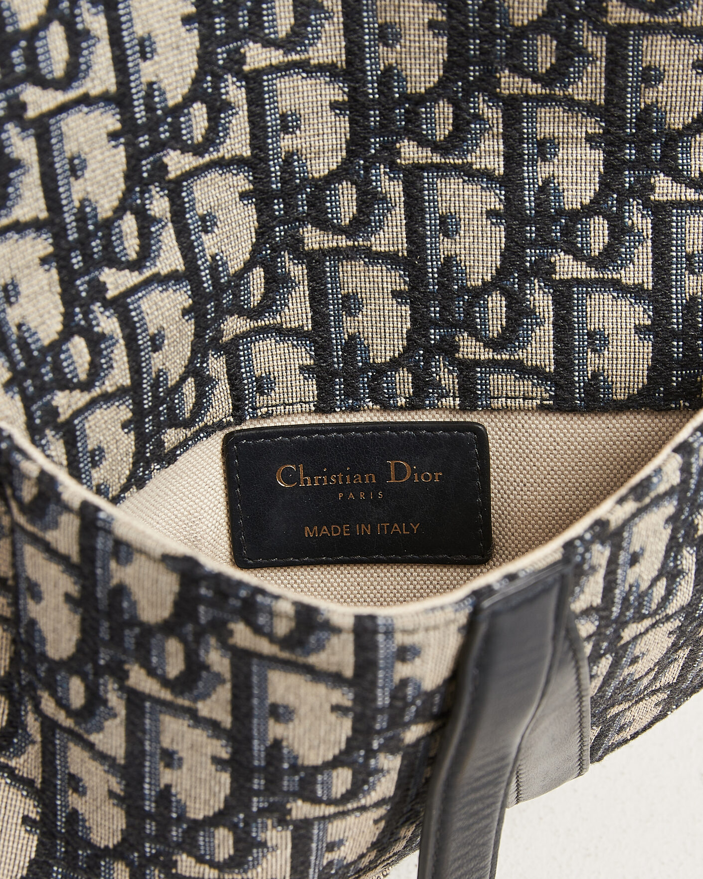 Herre | Pre-Owned & Vintage Bags | Dior Pre-Owned | Saddle Belt Pouch Bag Oblique Jacquard Blue