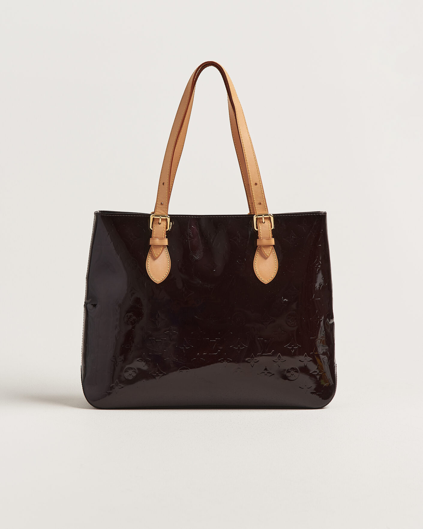 Herre | Pre-Owned & Vintage Bags | Louis Vuitton Pre-Owned | Brentwood Tote Bag Vernis Leather Burgundy