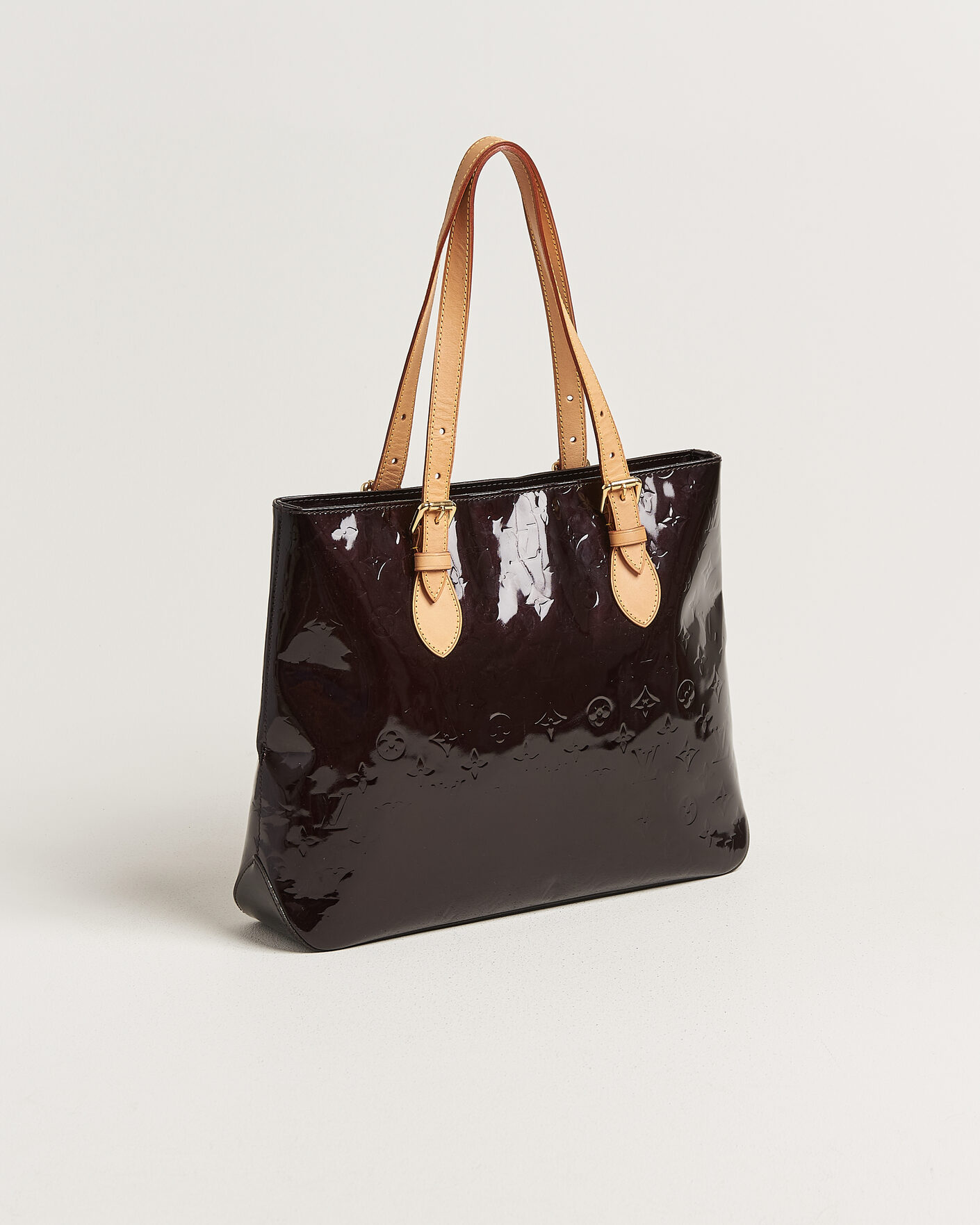 Herre | Pre-Owned & Vintage Bags | Louis Vuitton Pre-Owned | Brentwood Tote Bag Vernis Leather Burgundy