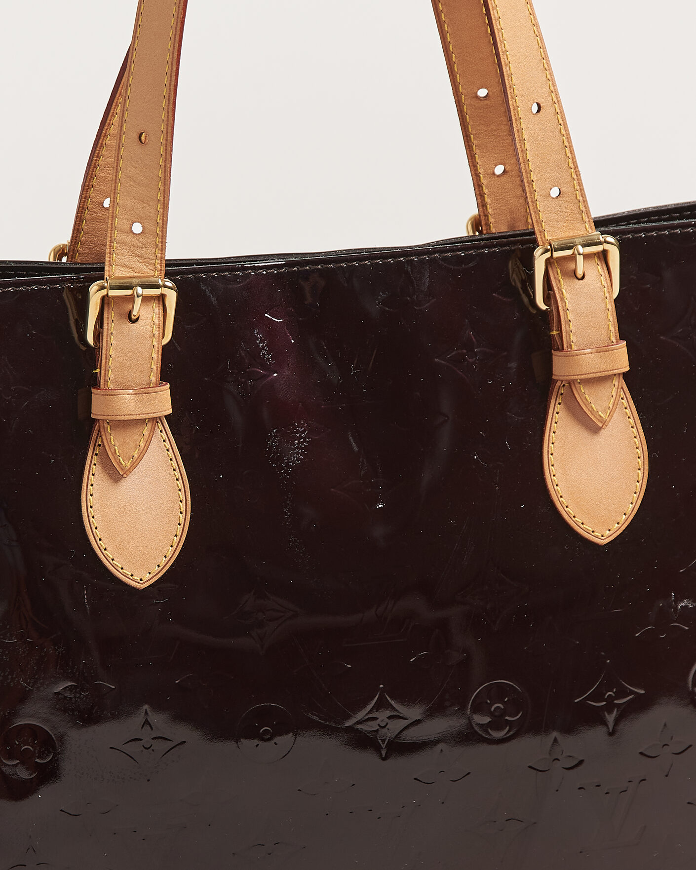 Herre | Pre-Owned & Vintage Bags | Louis Vuitton Pre-Owned | Brentwood Tote Bag Vernis Leather Burgundy