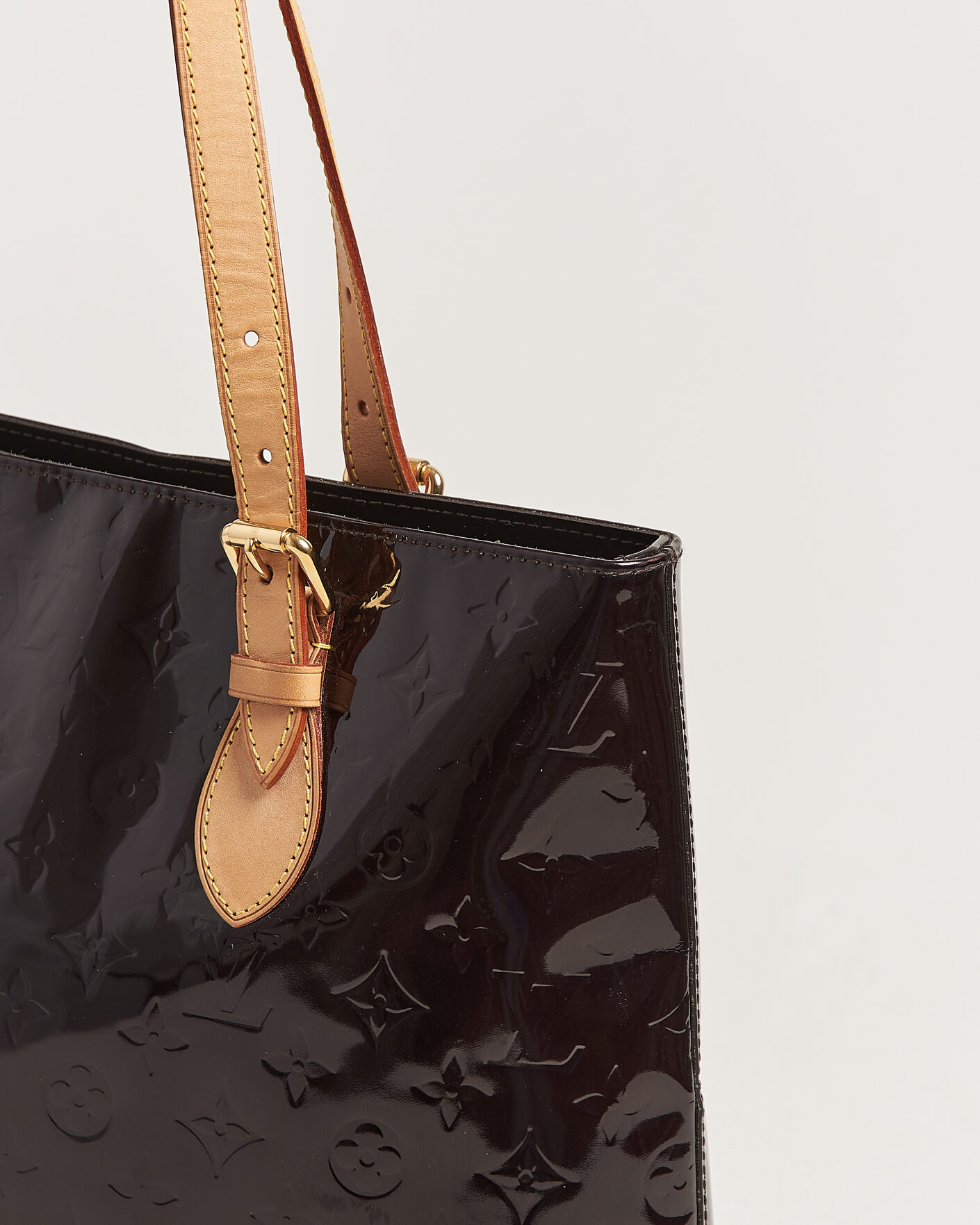 Herre | Pre-Owned & Vintage Bags | Louis Vuitton Pre-Owned | Brentwood Tote Bag Vernis Leather Burgundy