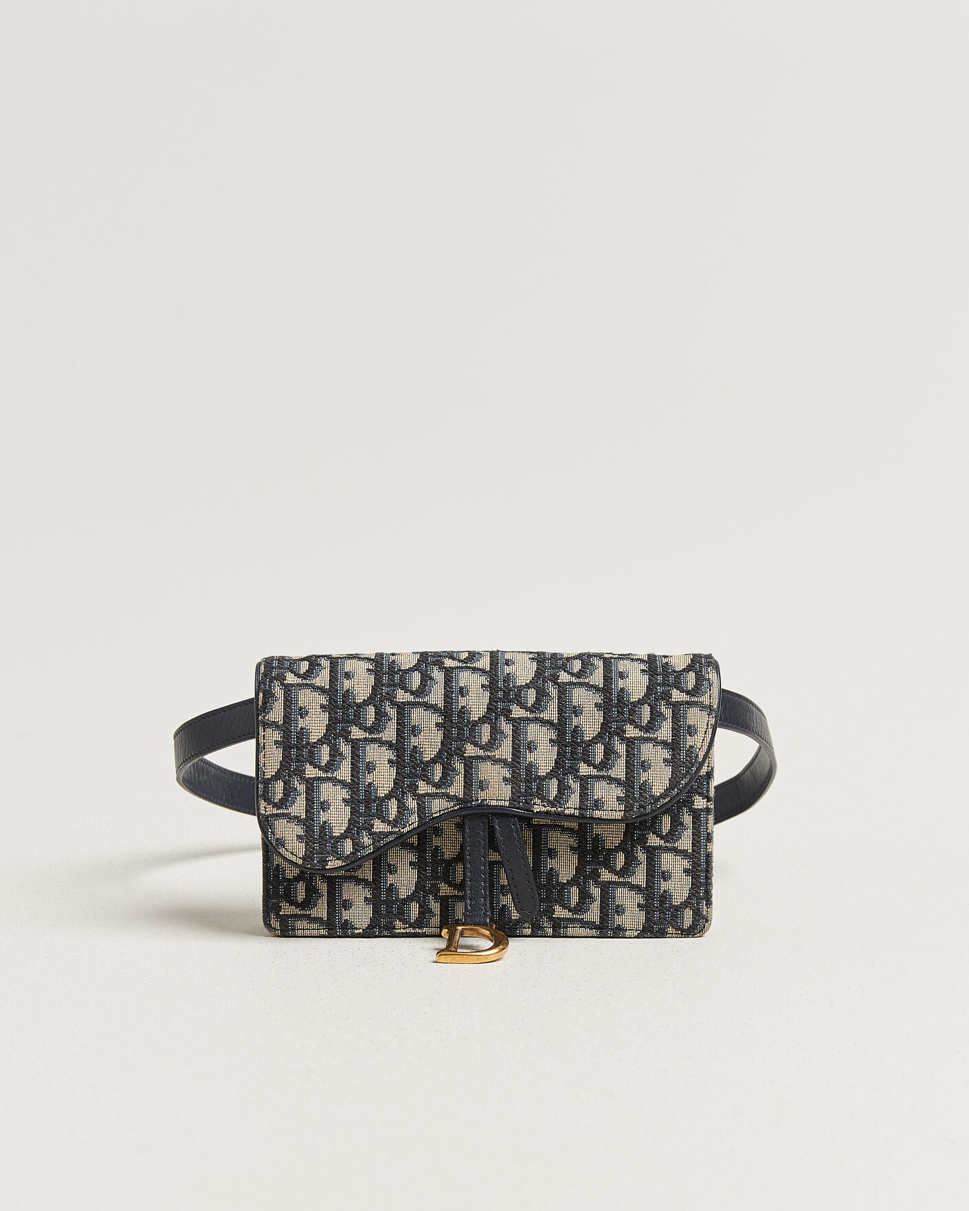 Herre | Pre-Owned & Vintage Bags | Dior Pre-Owned | Saddle Rectangular Belt Bag Blue