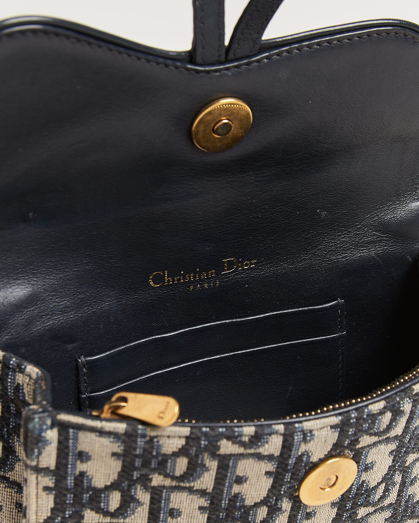 Herre | Pre-Owned & Vintage Bags | Dior Pre-Owned | Saddle Rectangular Belt Bag Blue
