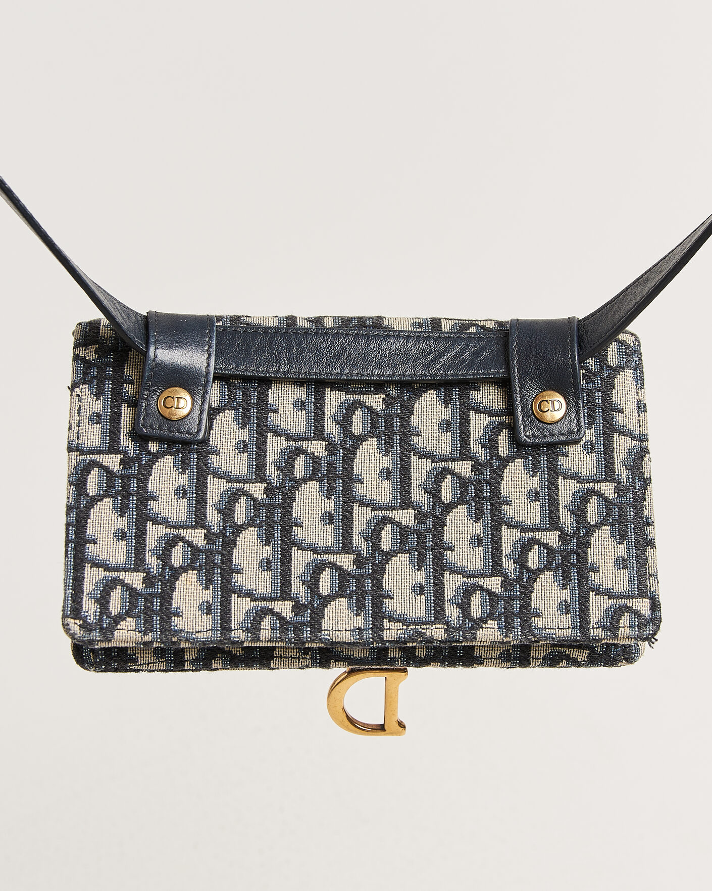 Herre | Pre-Owned & Vintage Bags | Dior Pre-Owned | Saddle Rectangular Belt Bag Blue