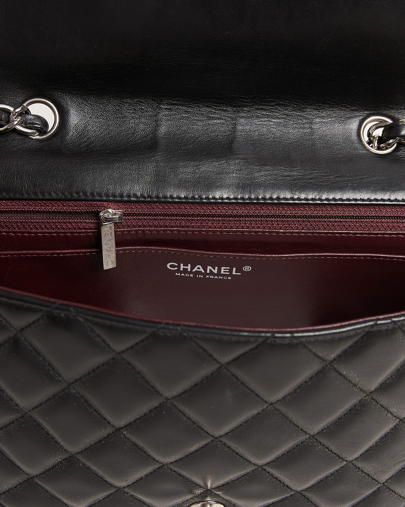 Herre | Pre-Owned & Vintage Bags | Chanel Pre-Owned | Classic Jumbo Single Flap Bag Lambskin Black