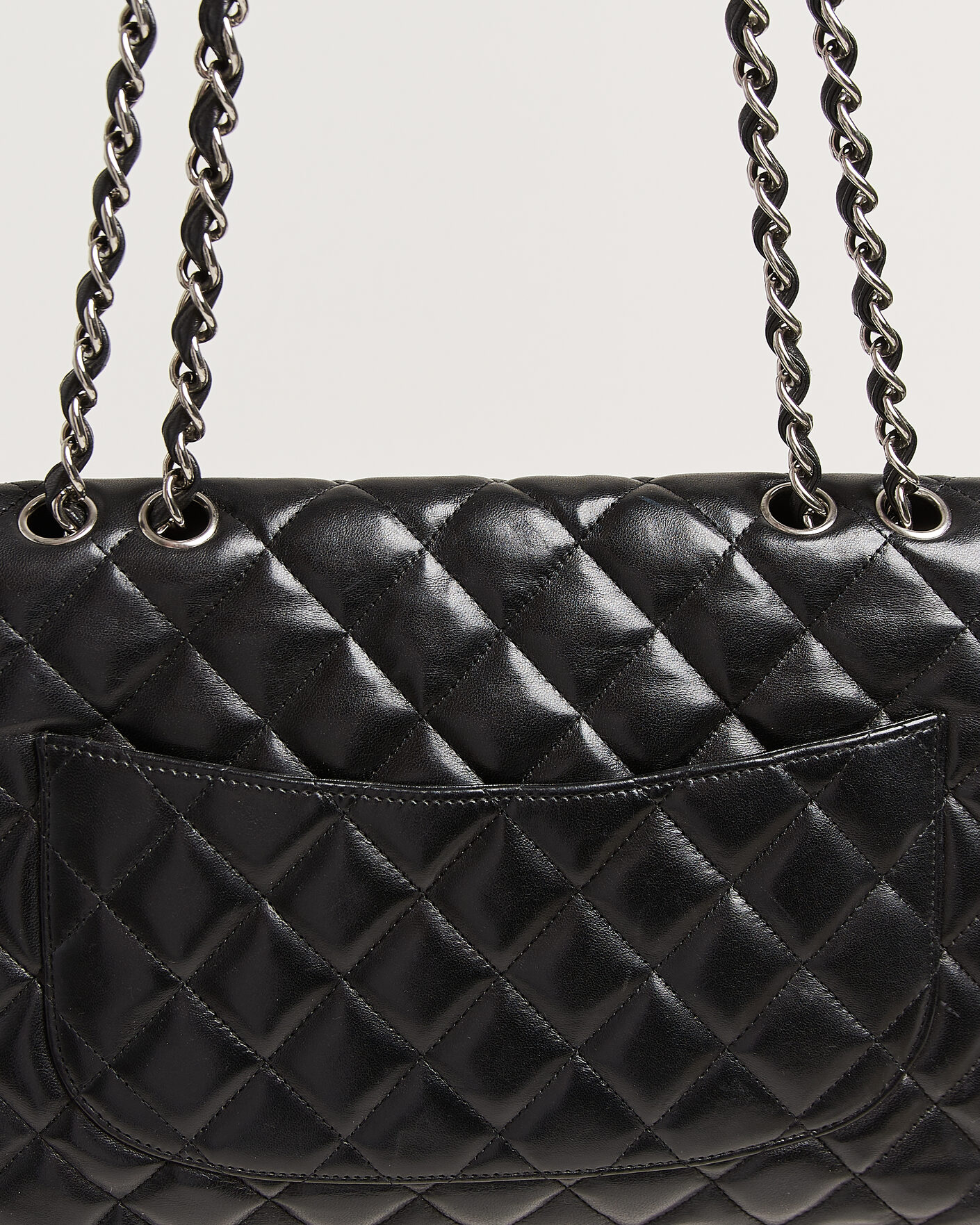 Herre | Pre-Owned & Vintage Bags | Chanel Pre-Owned | Classic Jumbo Single Flap Bag Lambskin Black