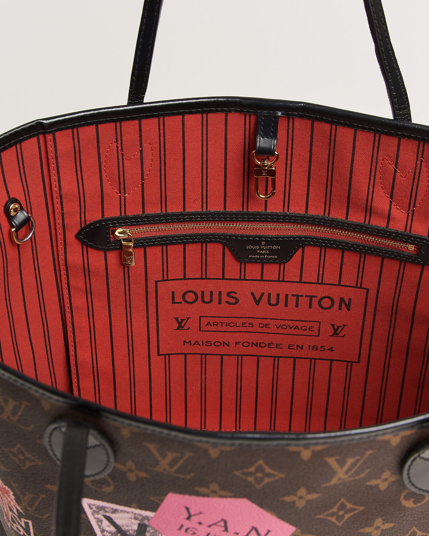 Herre | Pre-Owned & Vintage Bags | Louis Vuitton Pre-Owned | Neverfull MM World Tour Japan Monogram