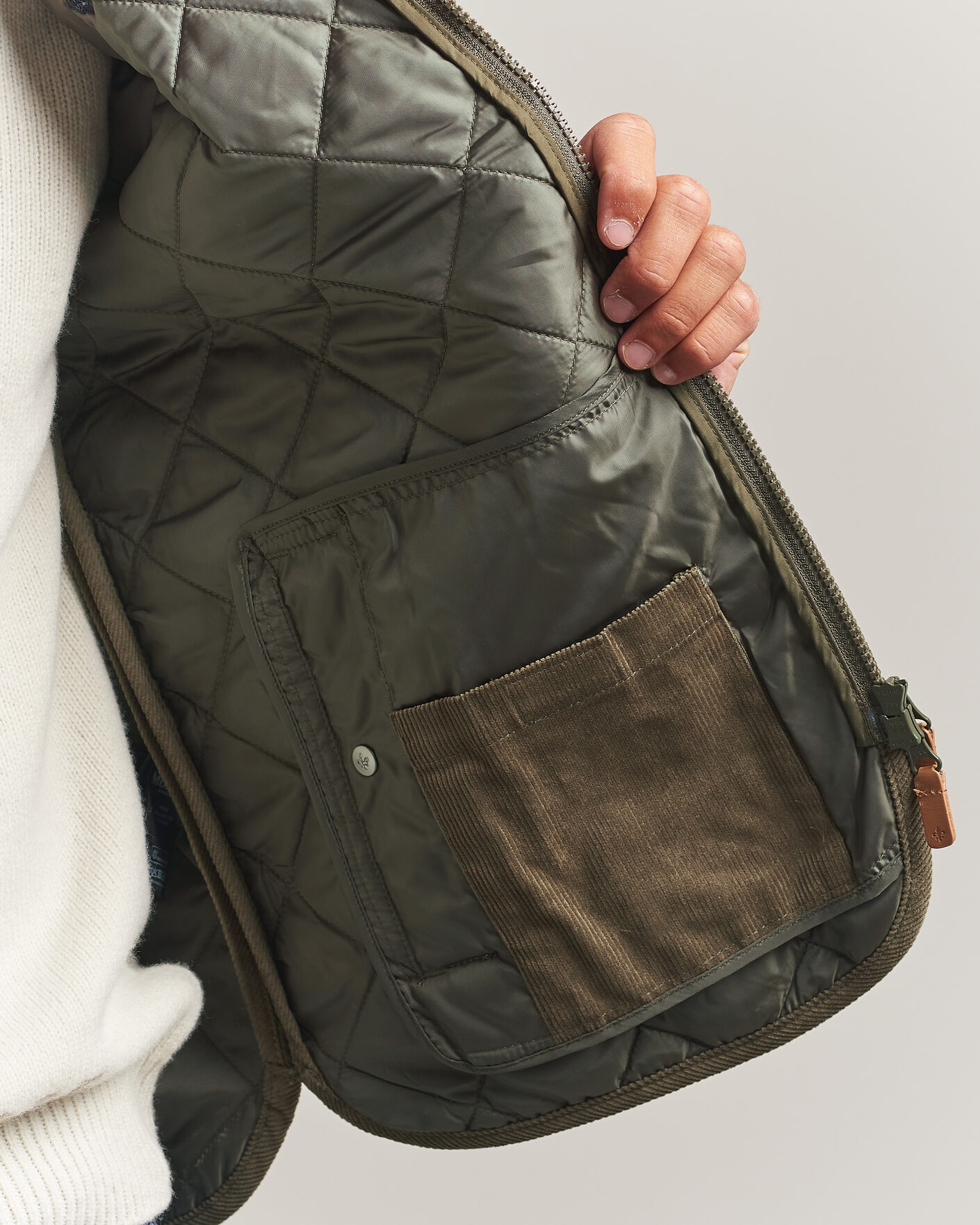 Herre | Veste | Morris | Teddy Quilted Vest Olive