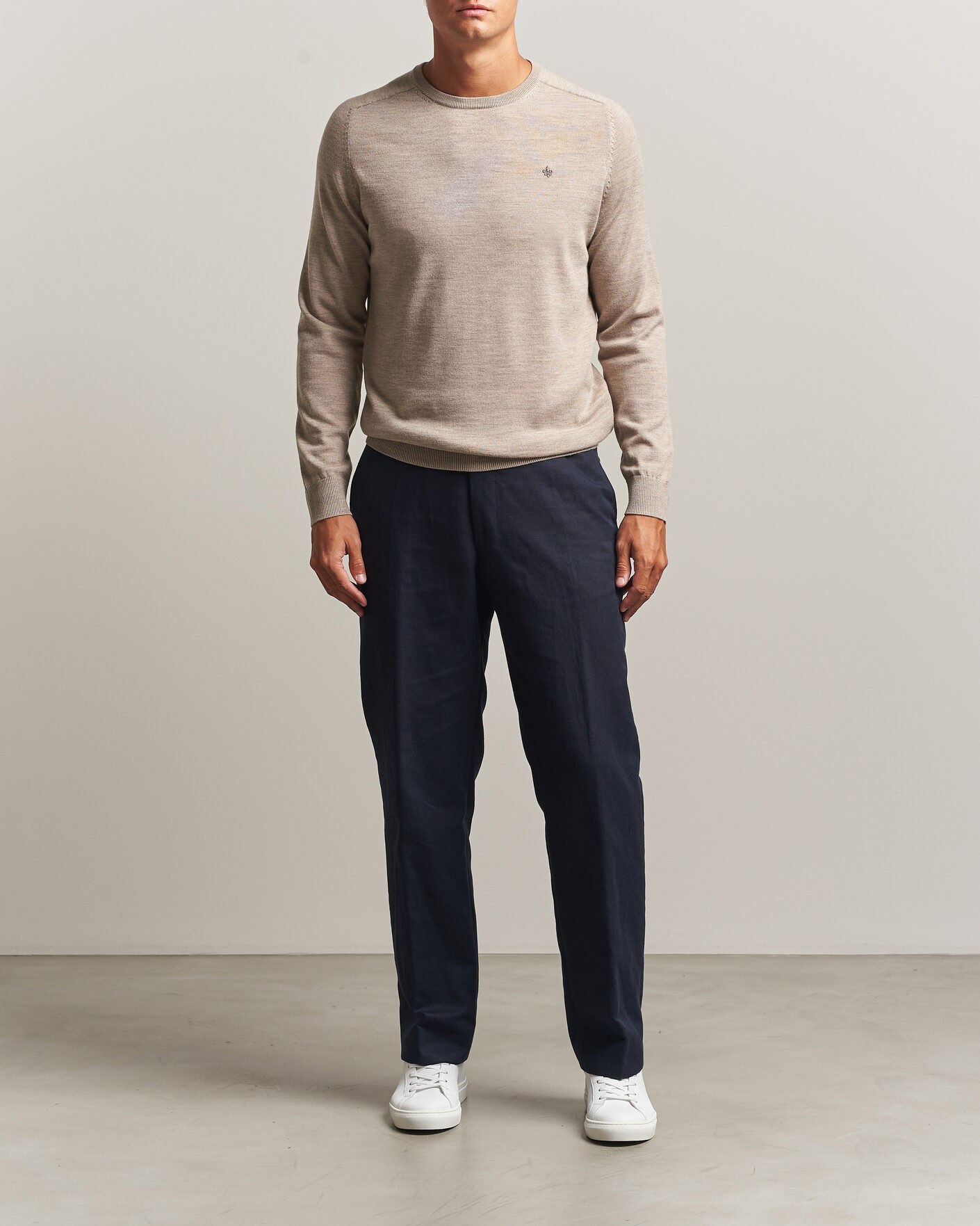 Herre | Trøjer | Morris | Merino O-Neck Khaki